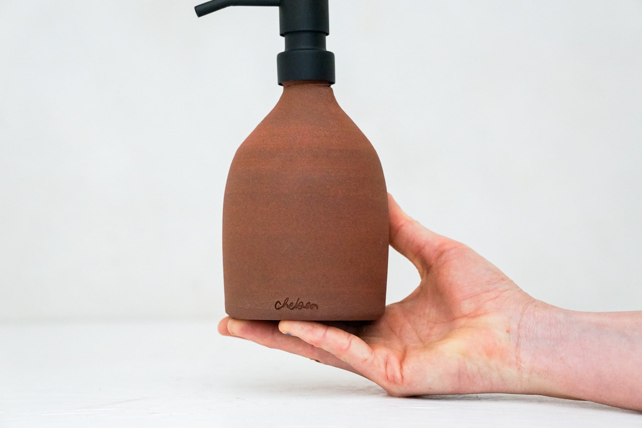 Natural Red Clay Soap Dispenser