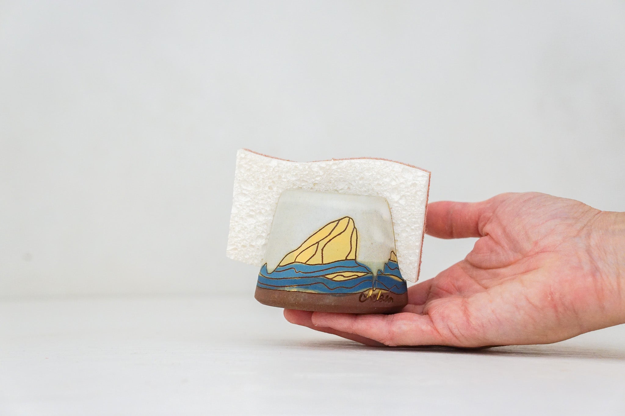 E Teton Sponge Holder in Bone