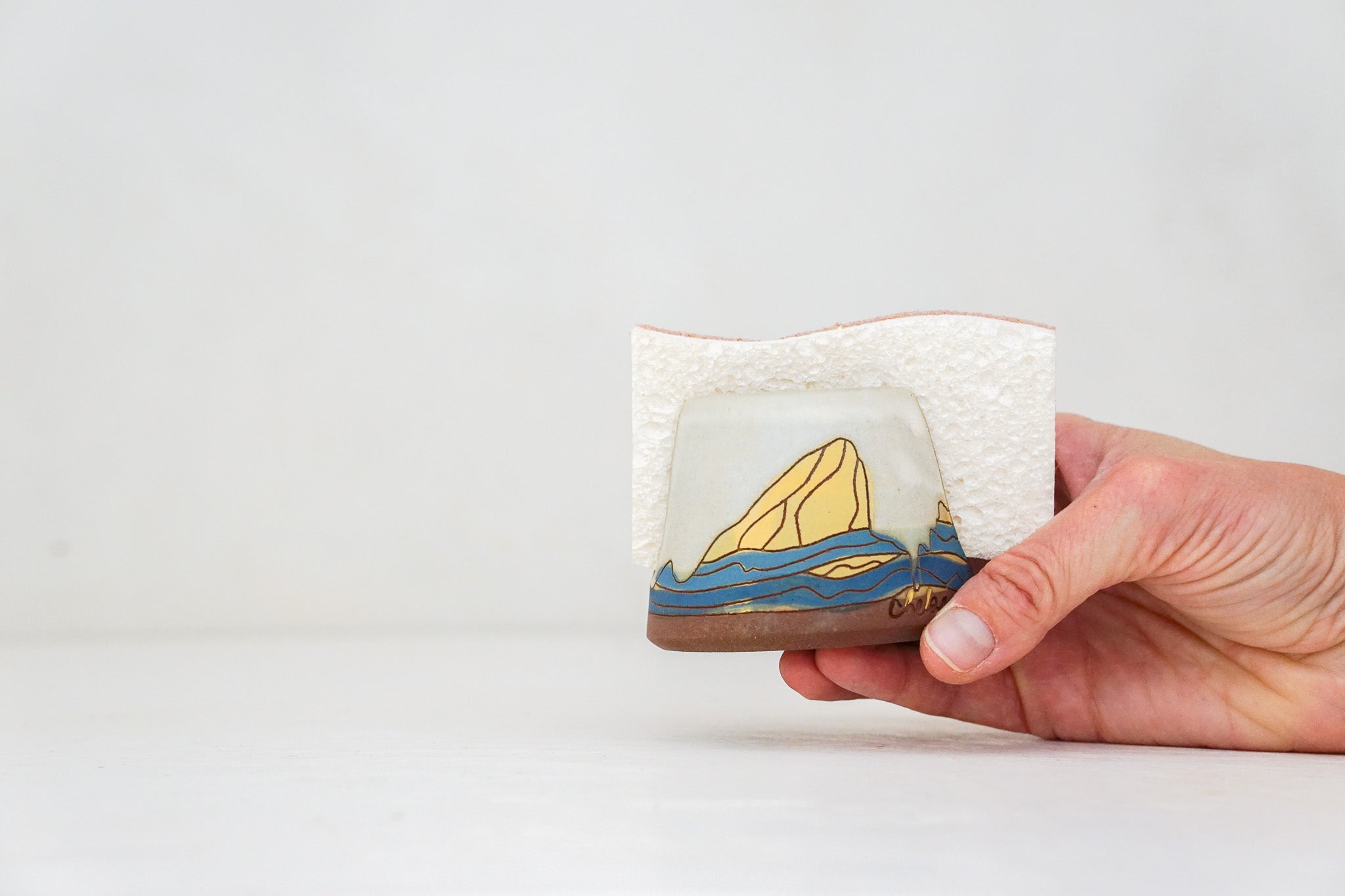 E Teton Sponge Holder in Bone