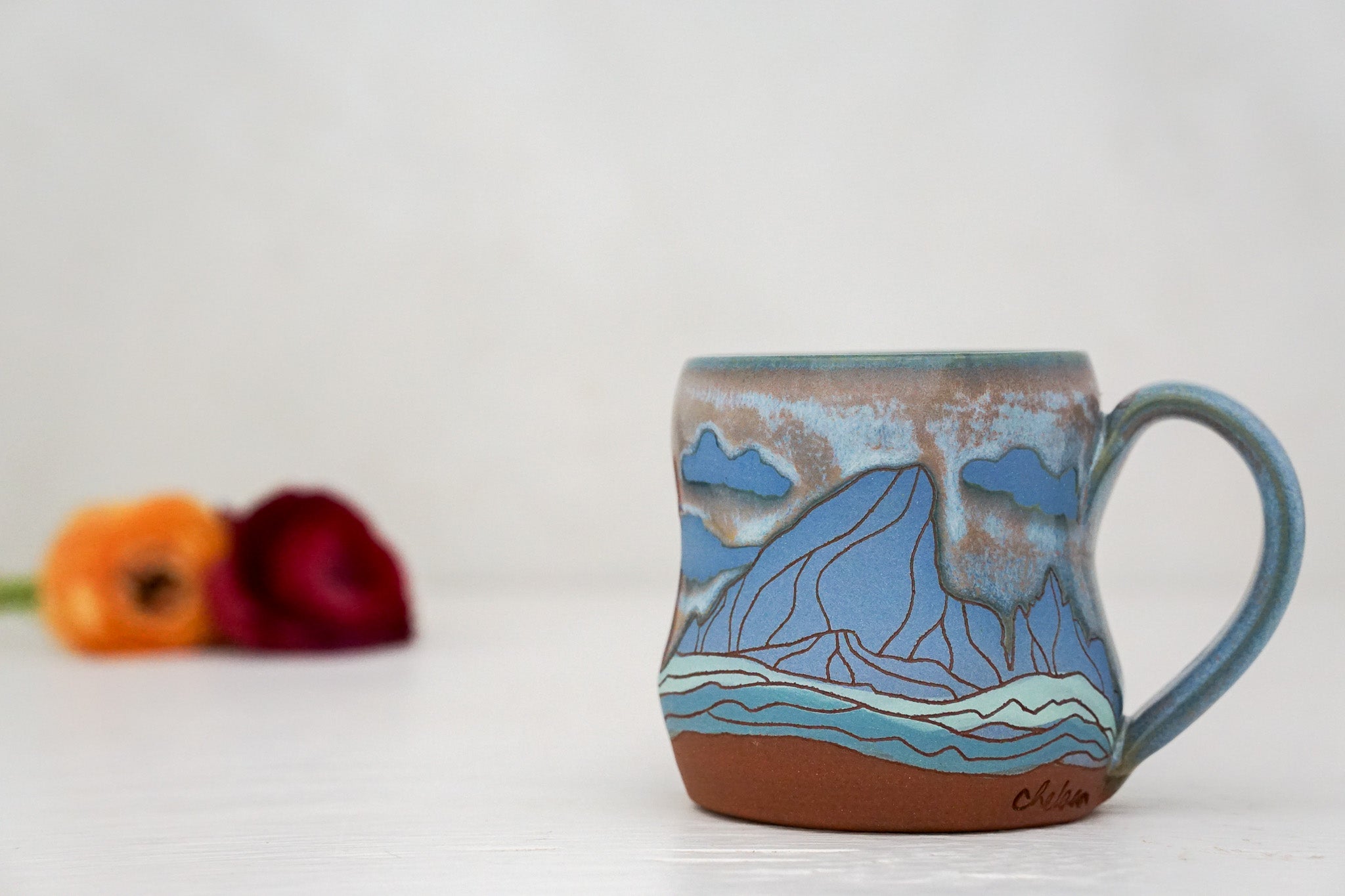 Cloudy day wavy mug