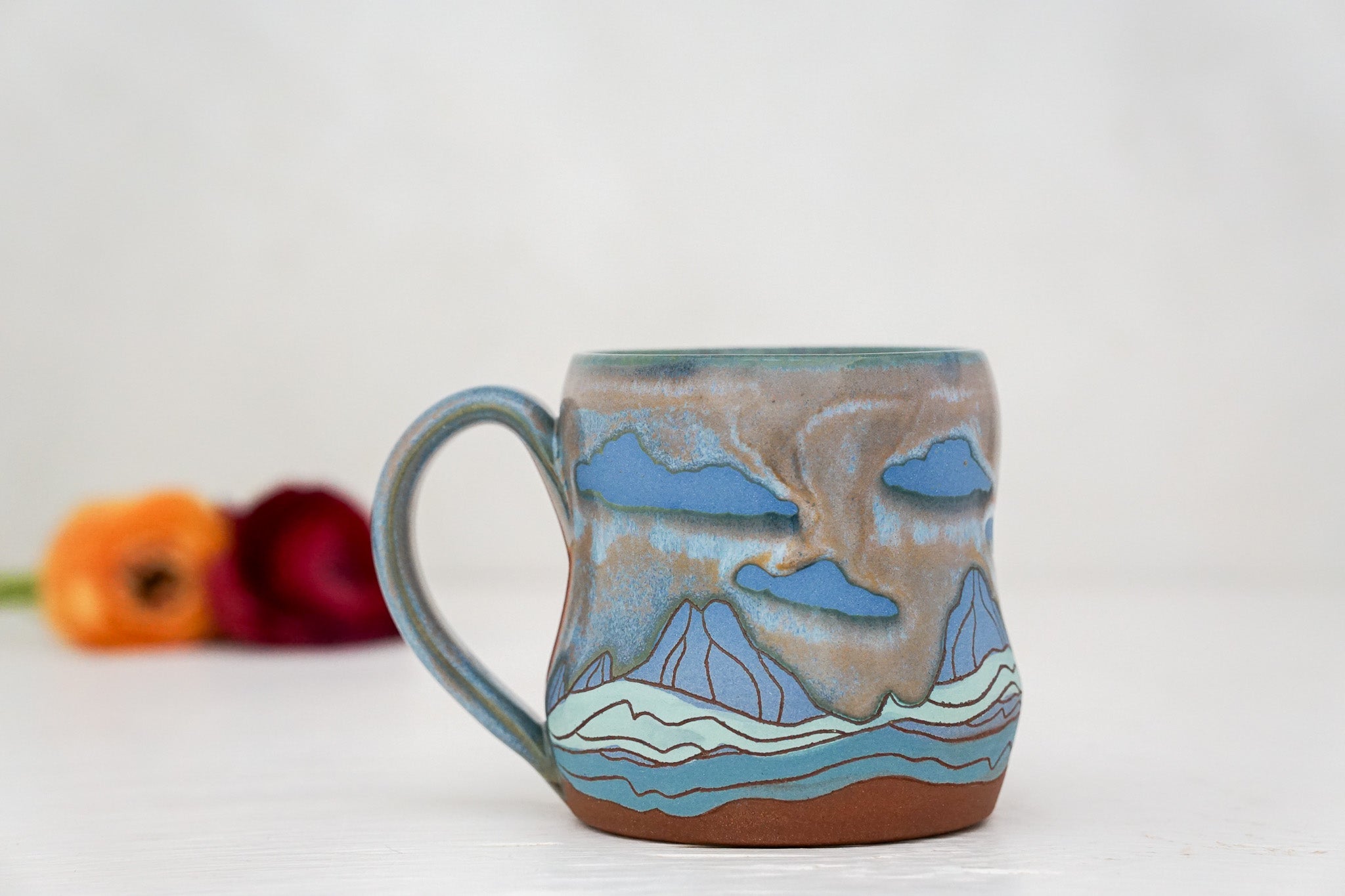 Cloudy day wavy mug