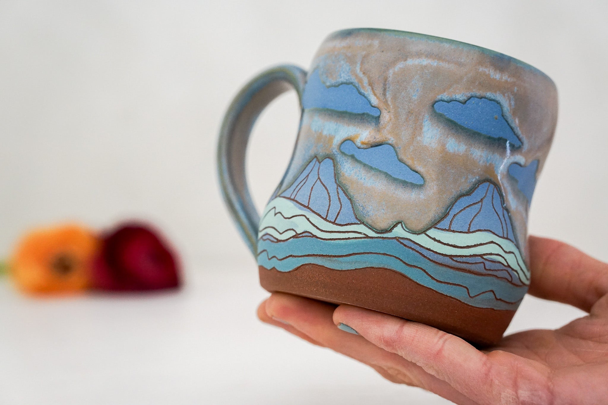 Cloudy day wavy mug