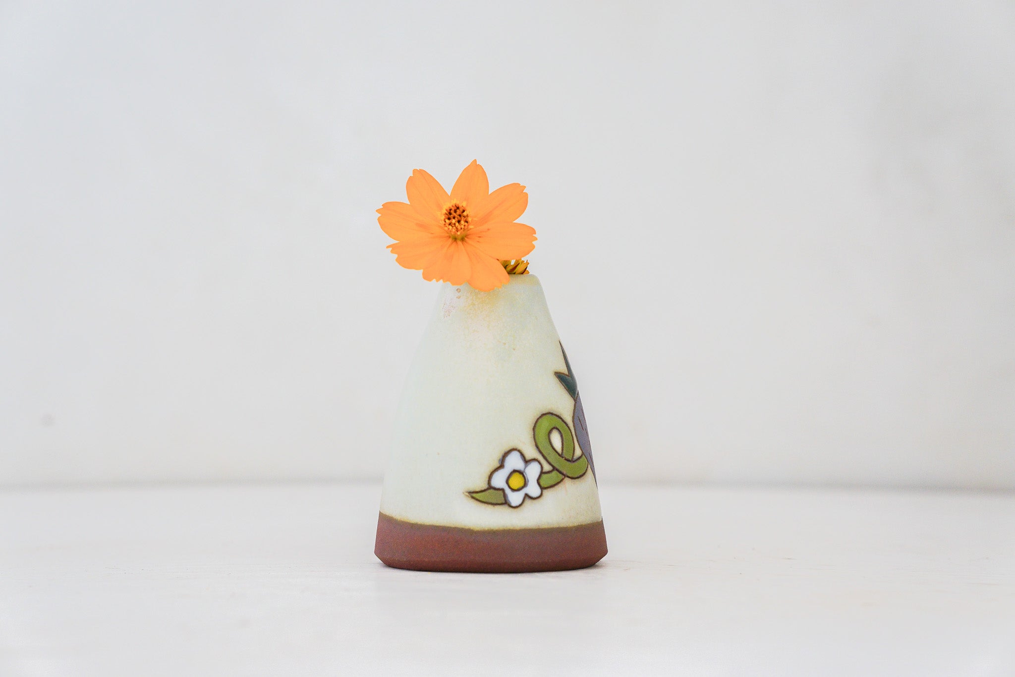 Purple Strawberry Vase in Bone
