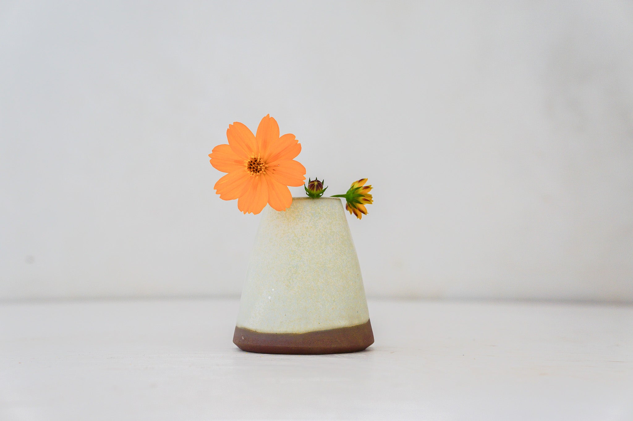 Dancing Flower Bud vase in Bone