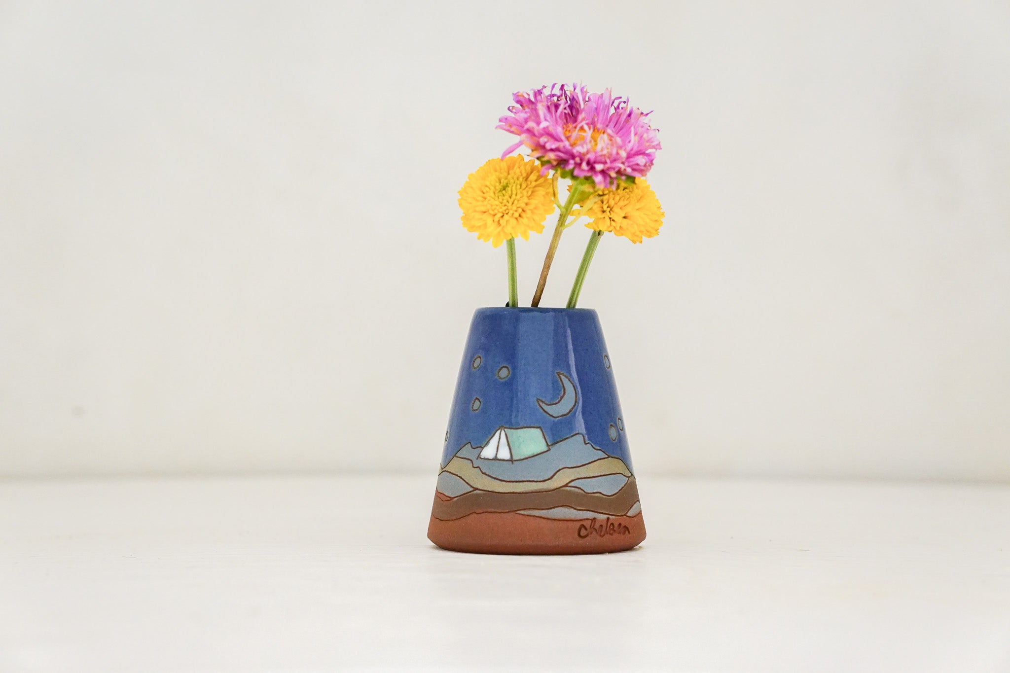 Tent Camp Bud vase in Flax