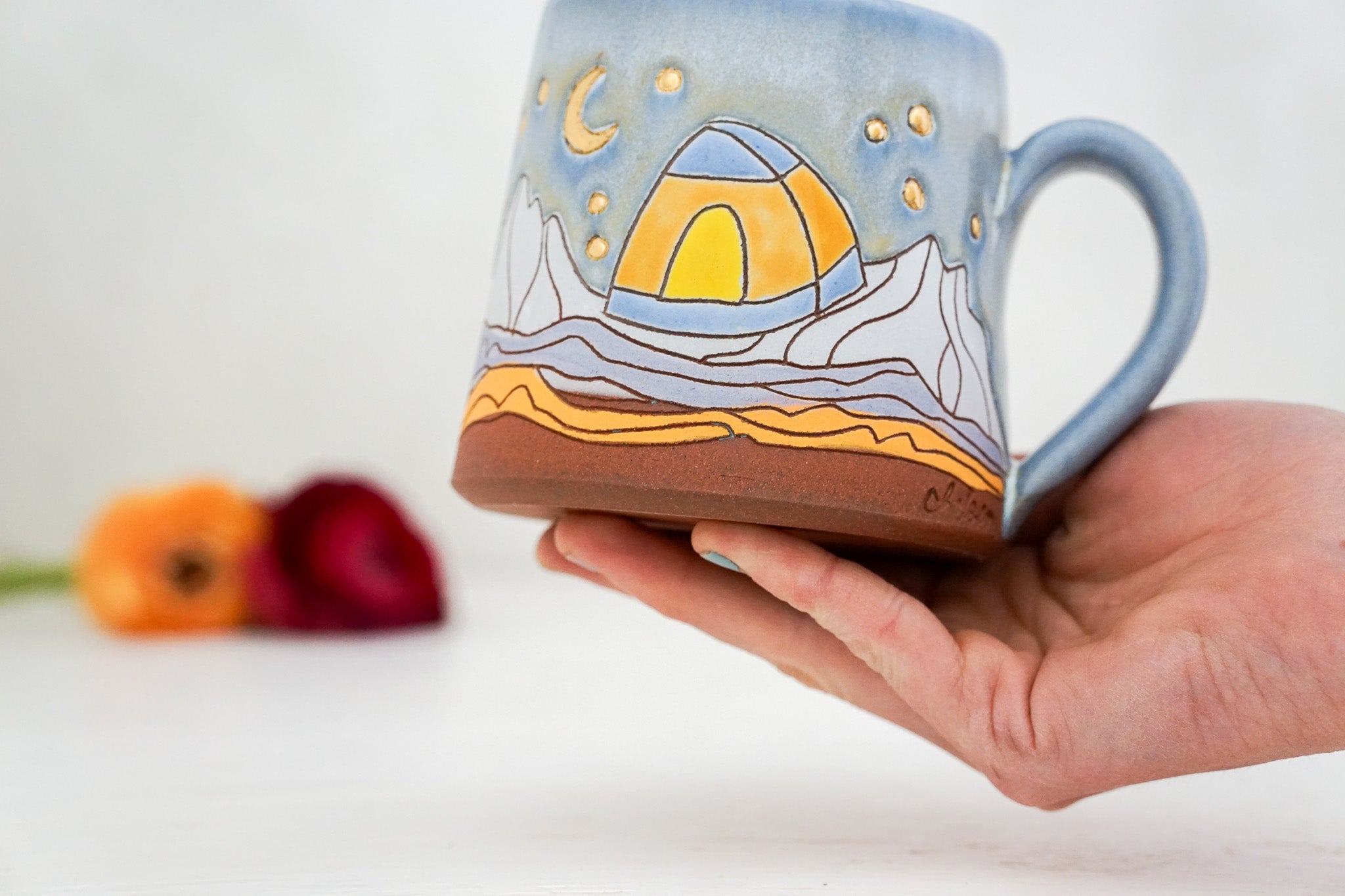 Crescent Moon camp trip GOLD mug