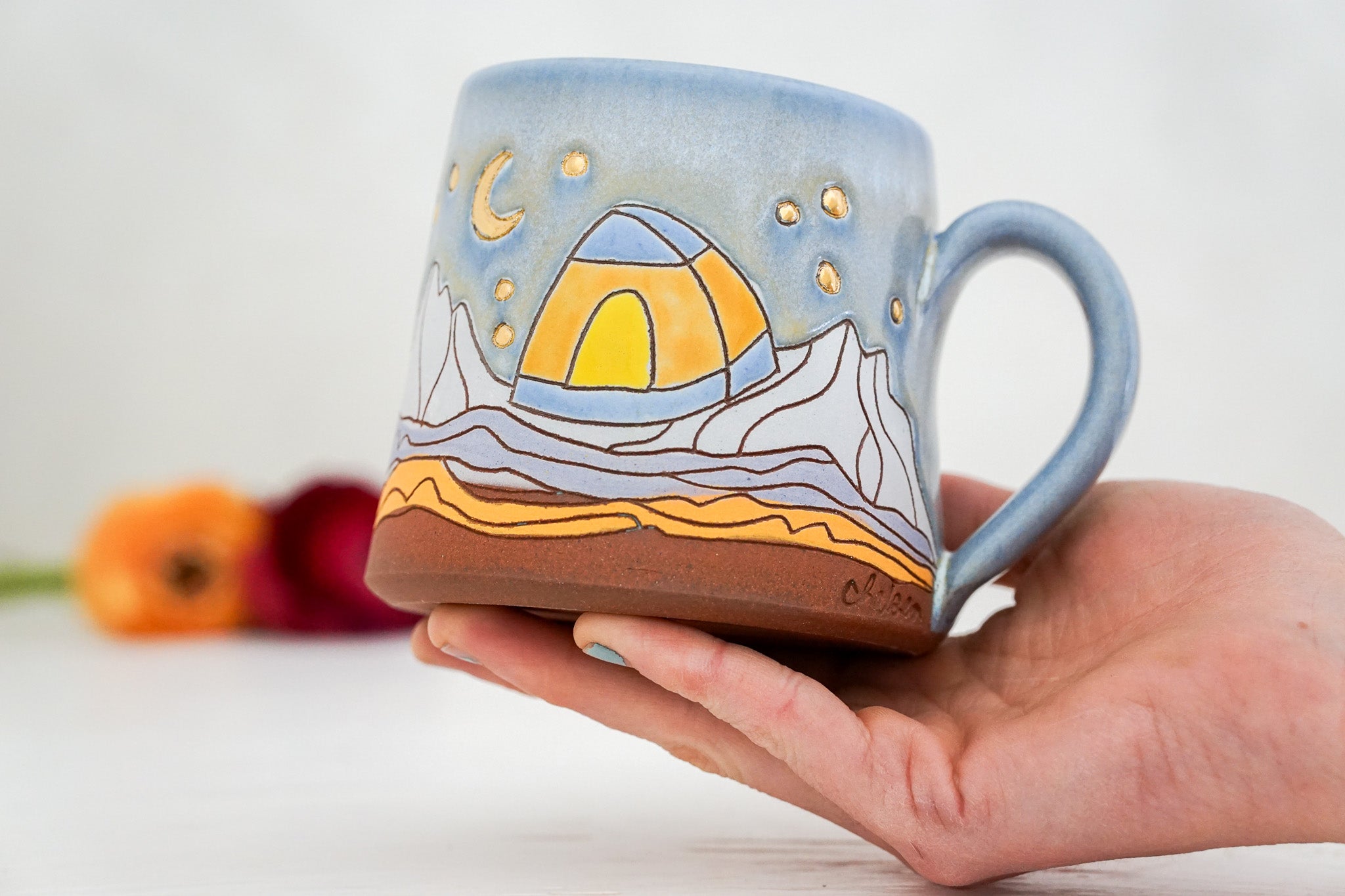 Crescent Moon camp trip GOLD mug