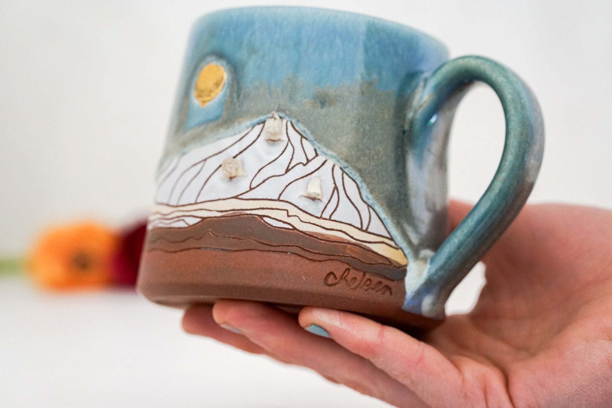 Topaz full moon GOLD Mug
