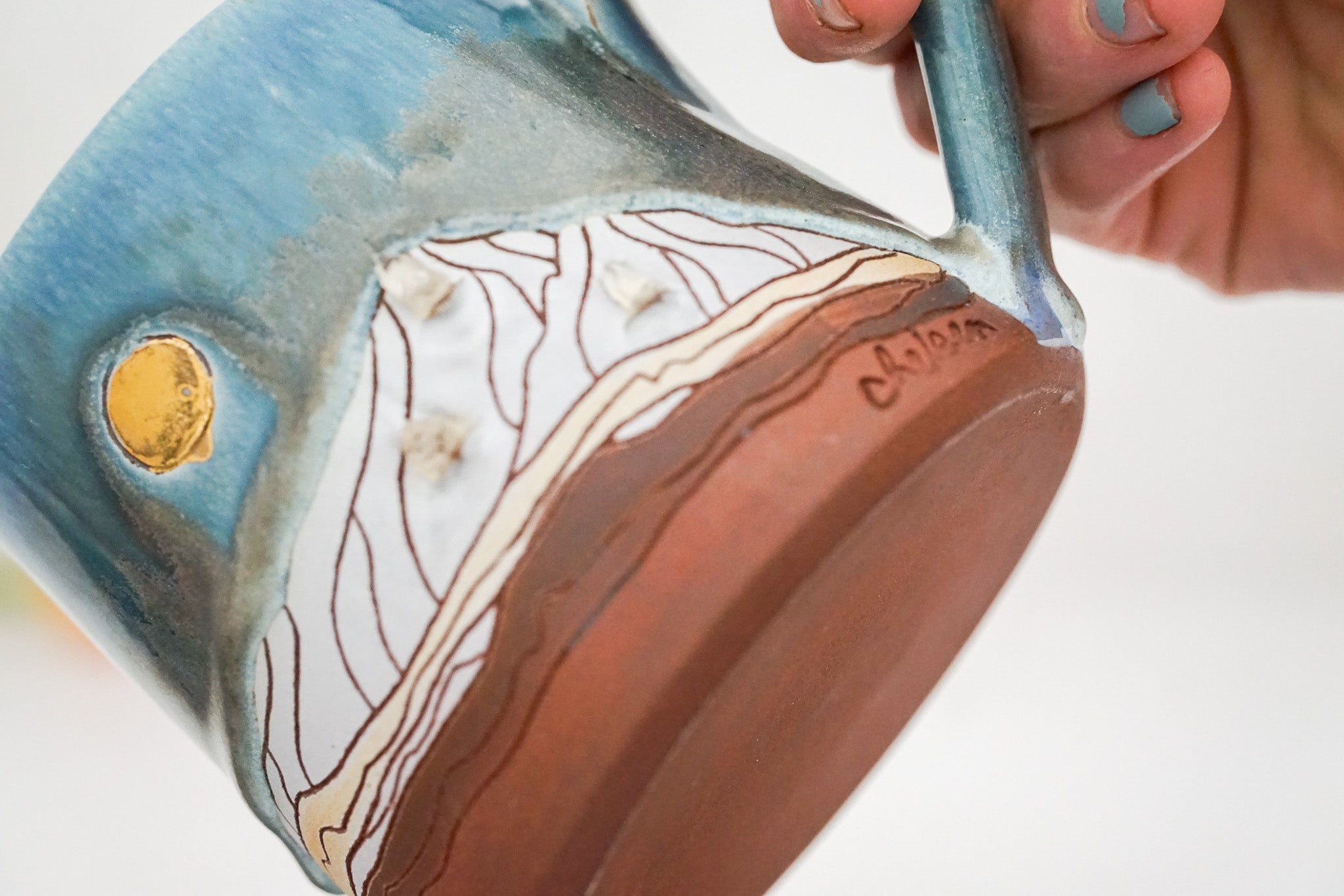 Topaz full moon GOLD Mug
