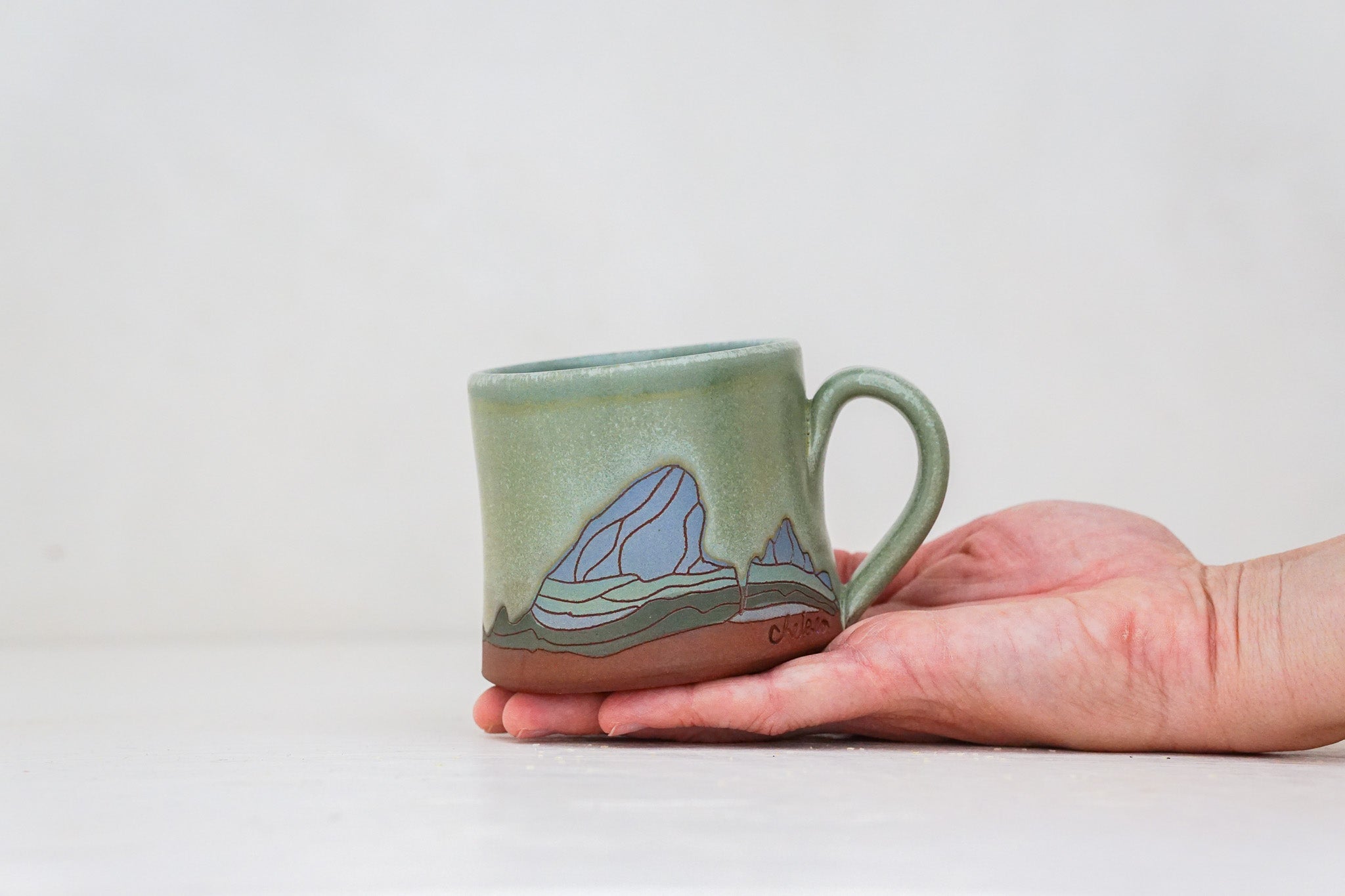 E Teton Blue Moon mug shortie in Sage