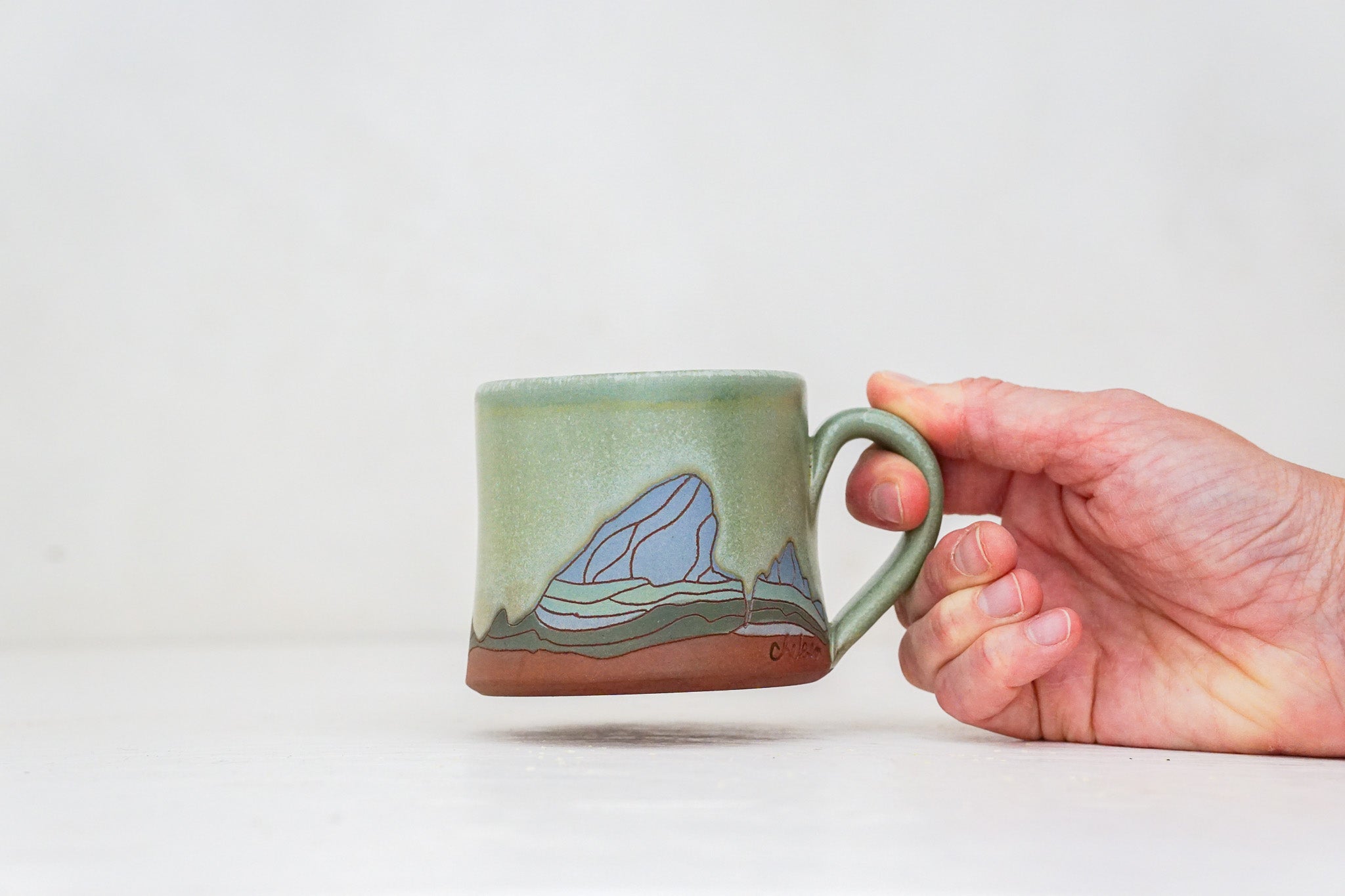 E Teton Blue Moon mug shortie in Sage