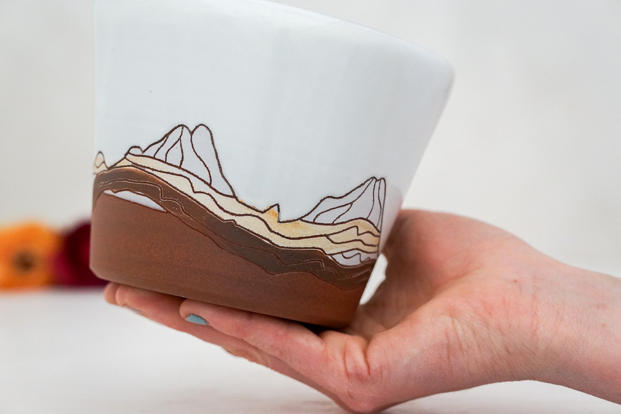 E Teton white bowl, large