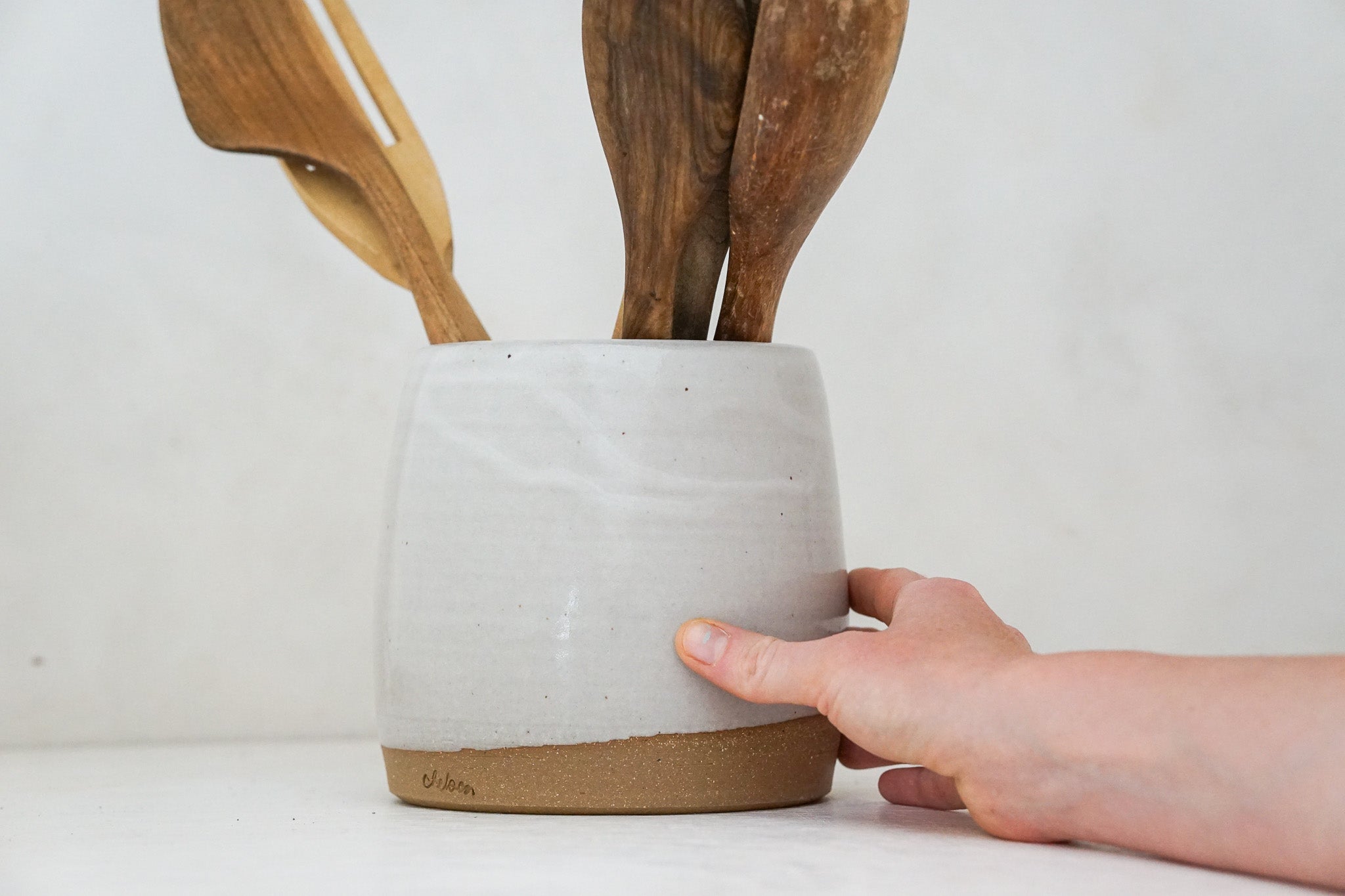 White Utensil Holder*