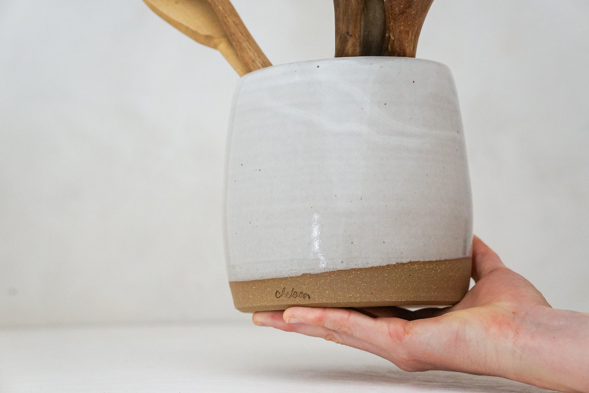 White Utensil Holder*