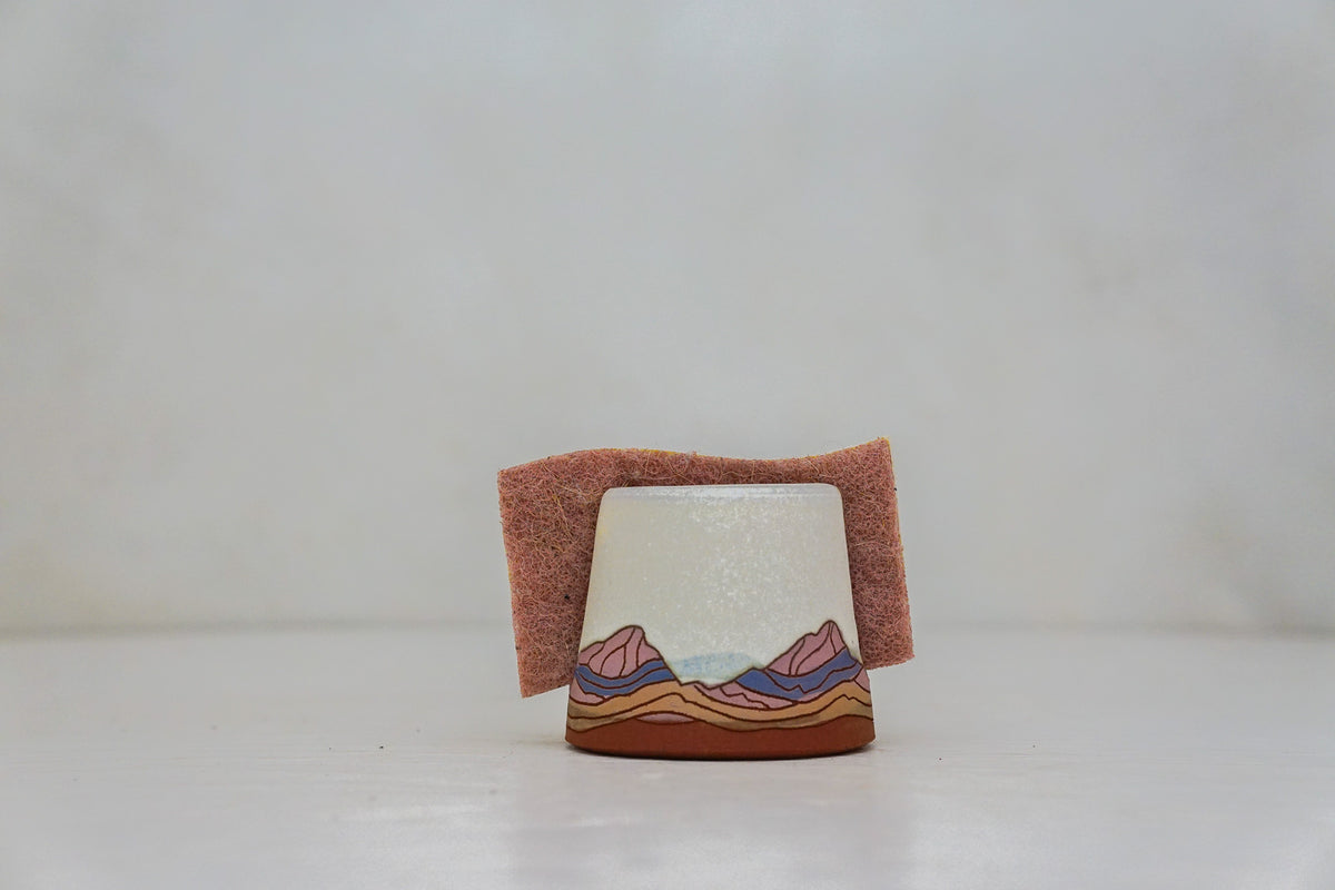 Mountain Sun Sponge Holder in Bone