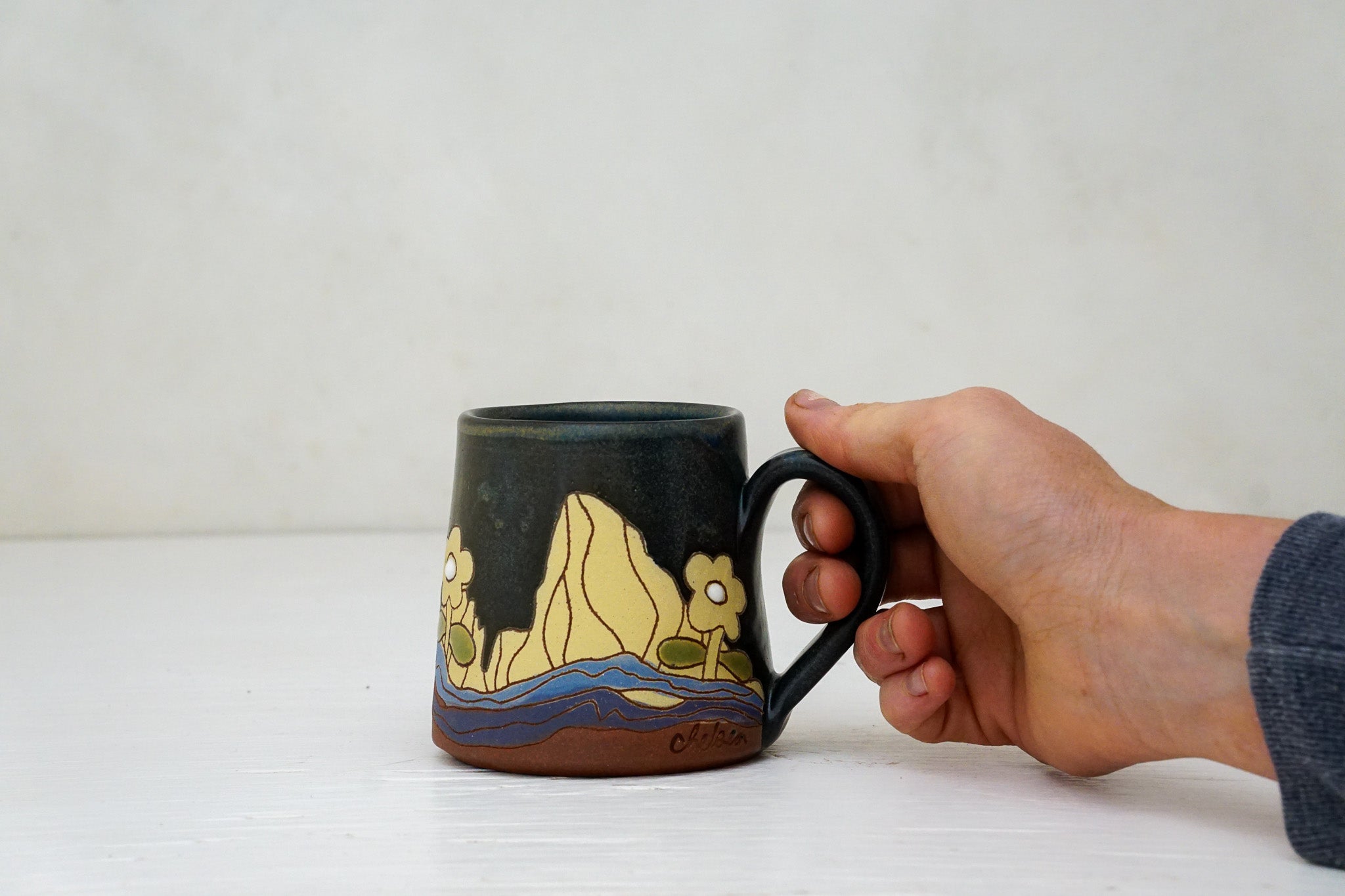 E Teton Flower Mini Mug in Darby