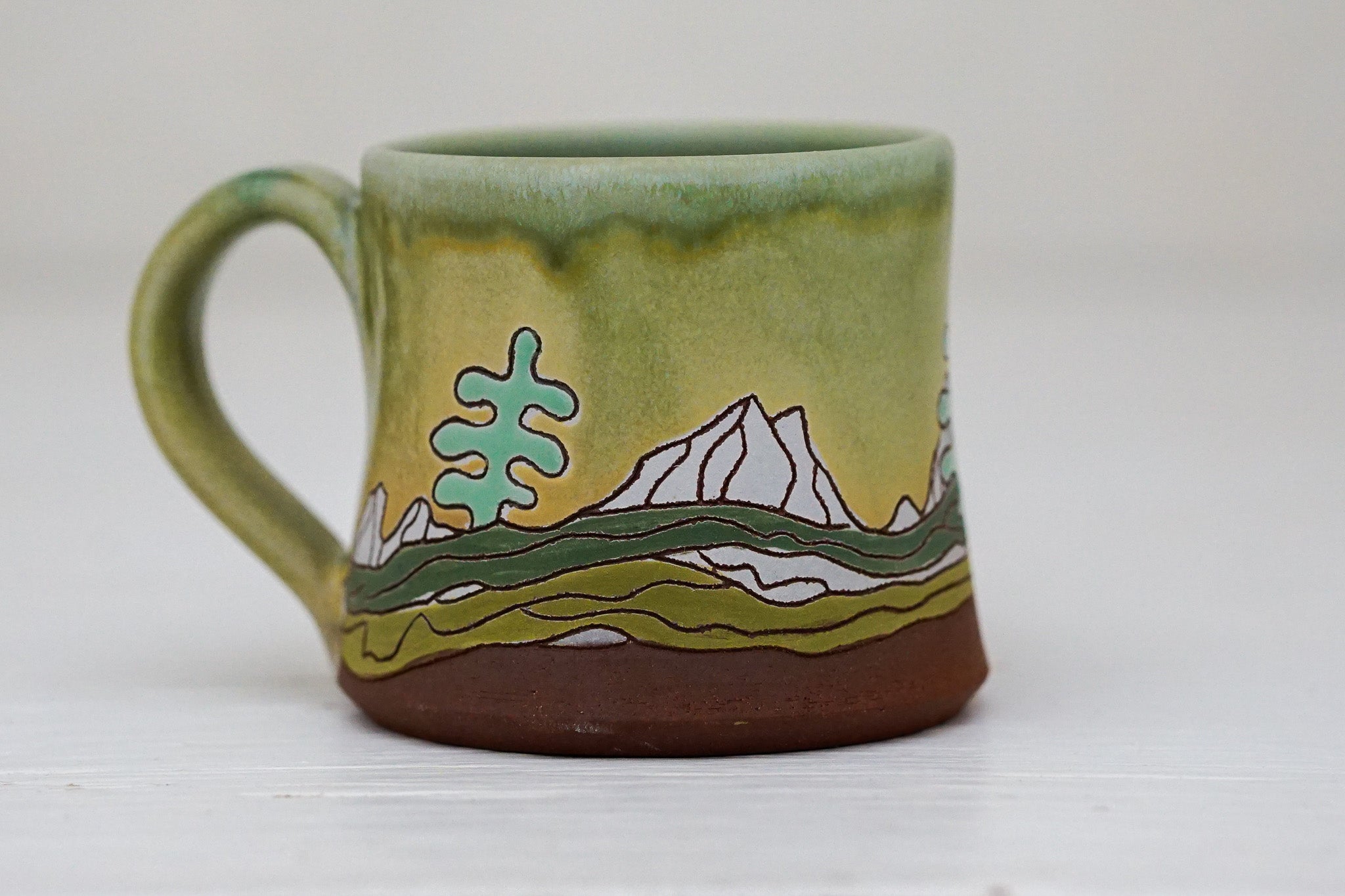 E Teton Trees Mini Mug in Sage