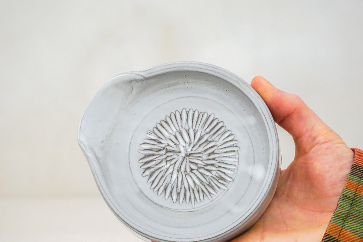 The Dually - Garlic Grater/ Spoon Rest in White