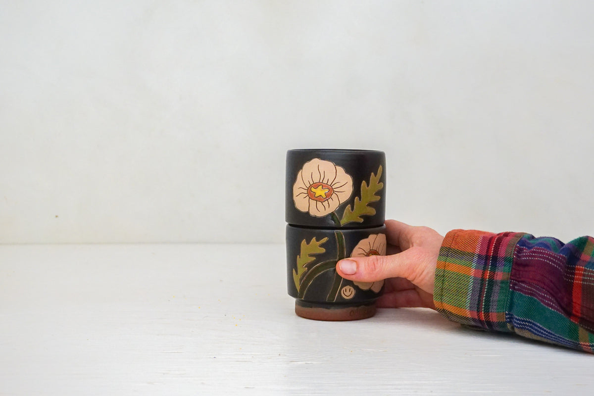 Poppy stacker cups in Darby
