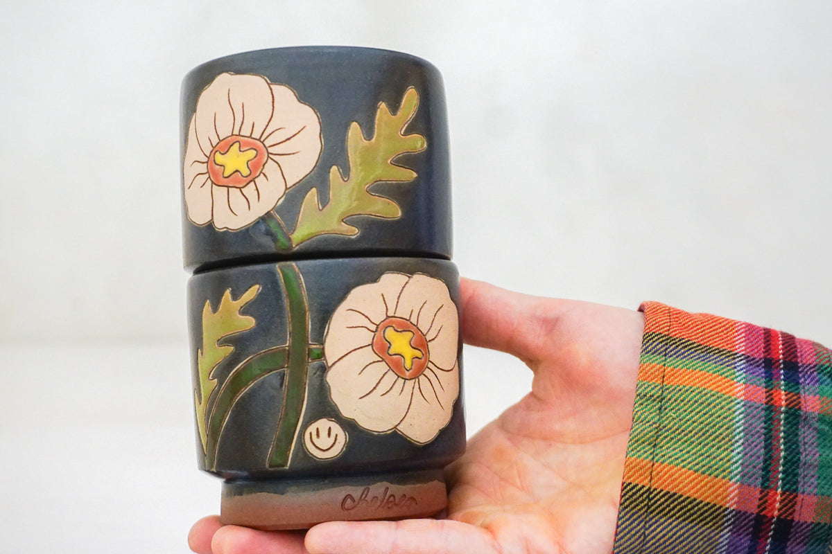 Poppy stacker cups in Darby