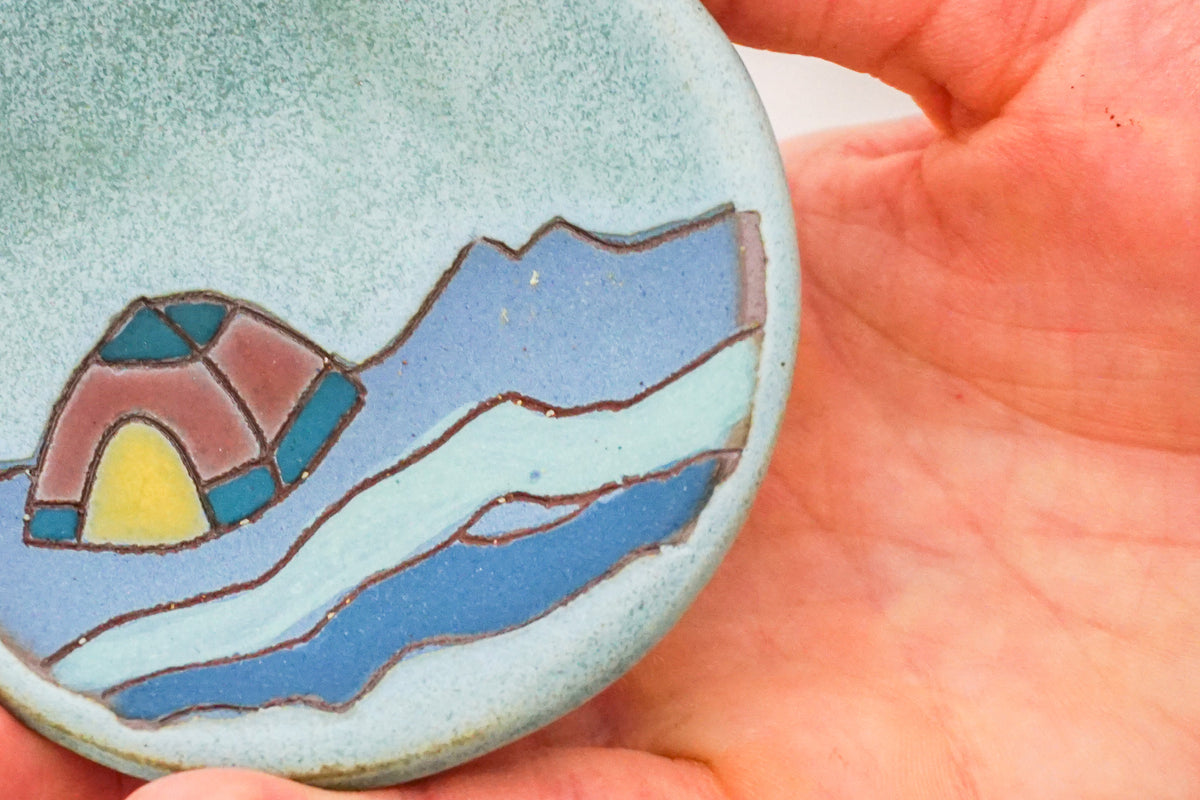 Camping is Cool Ring dish in Lake