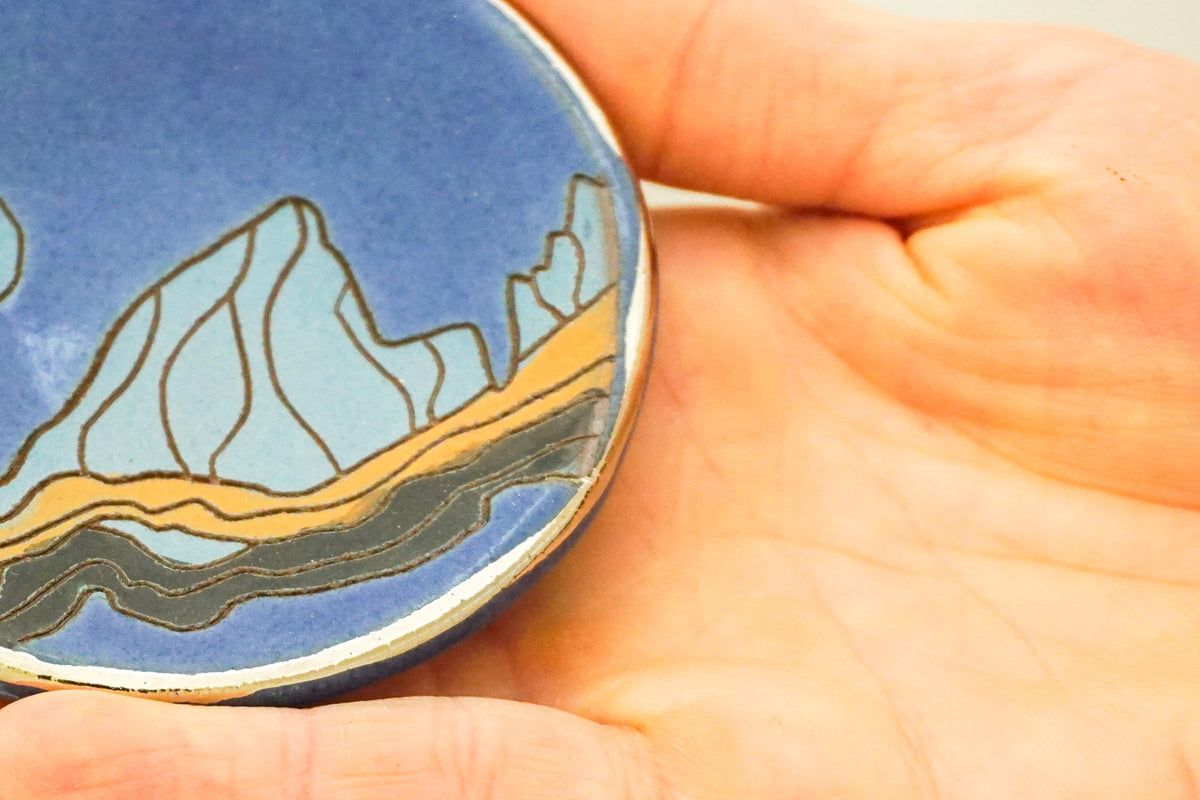 SILVER E Teton Ring dish in Flax