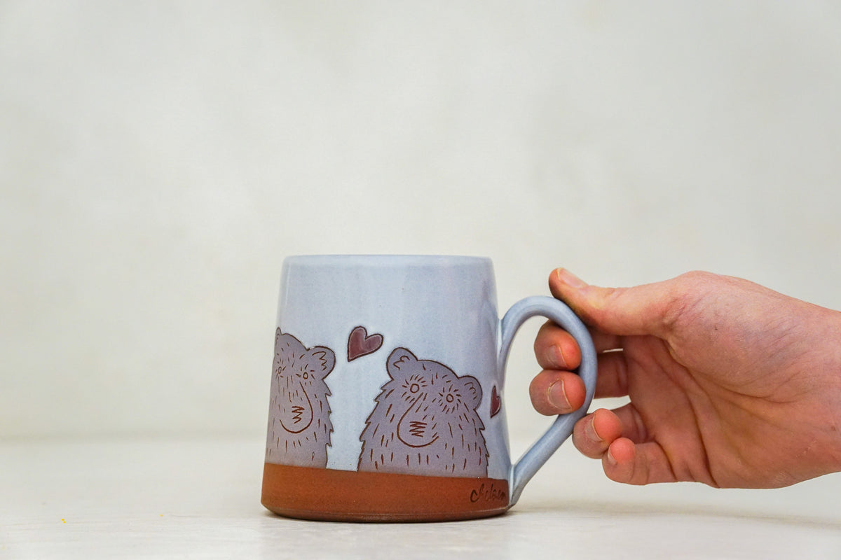 Purple Bears Hearts OG mug in White