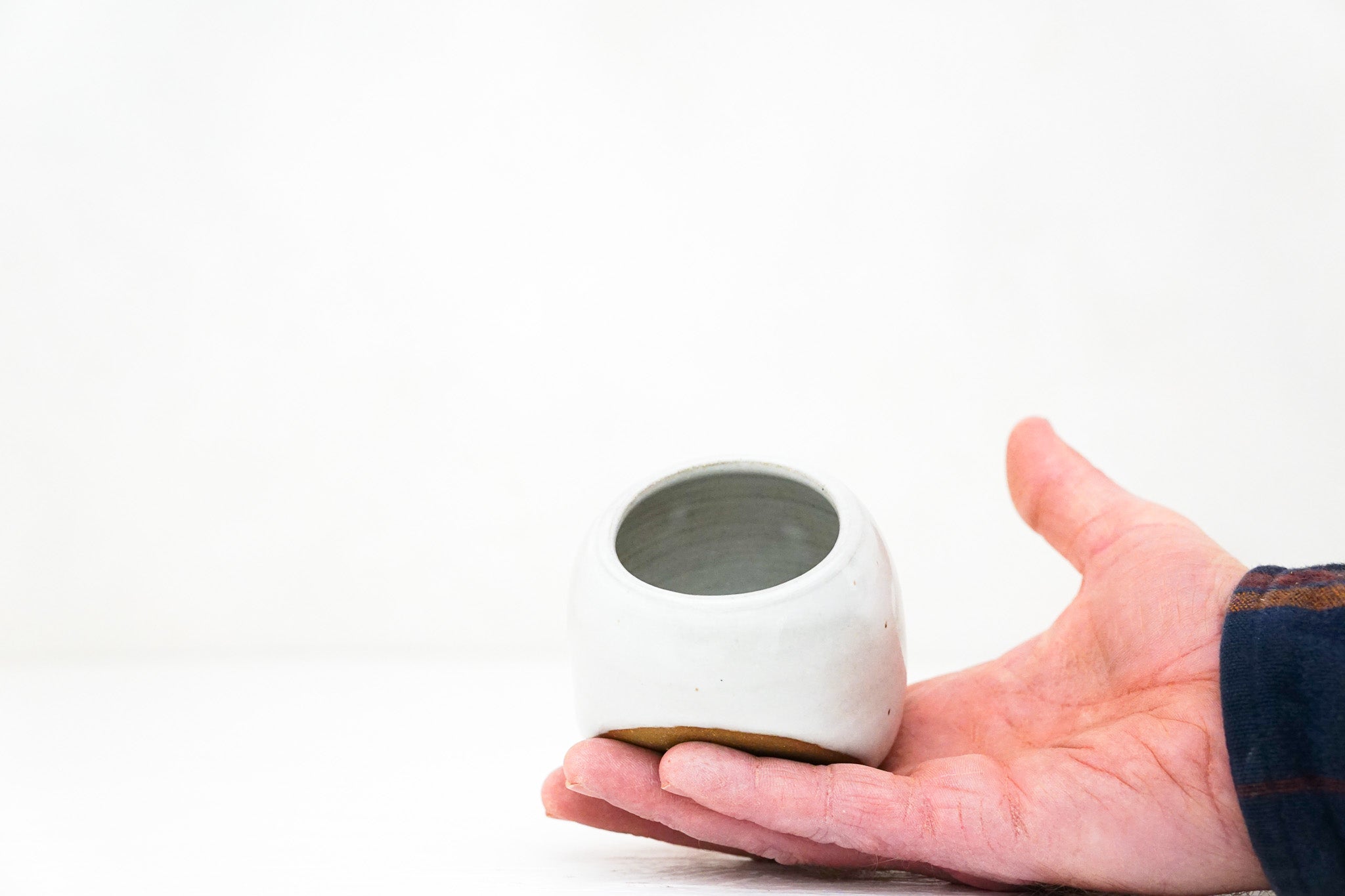 WHITE salt cellar/ pig