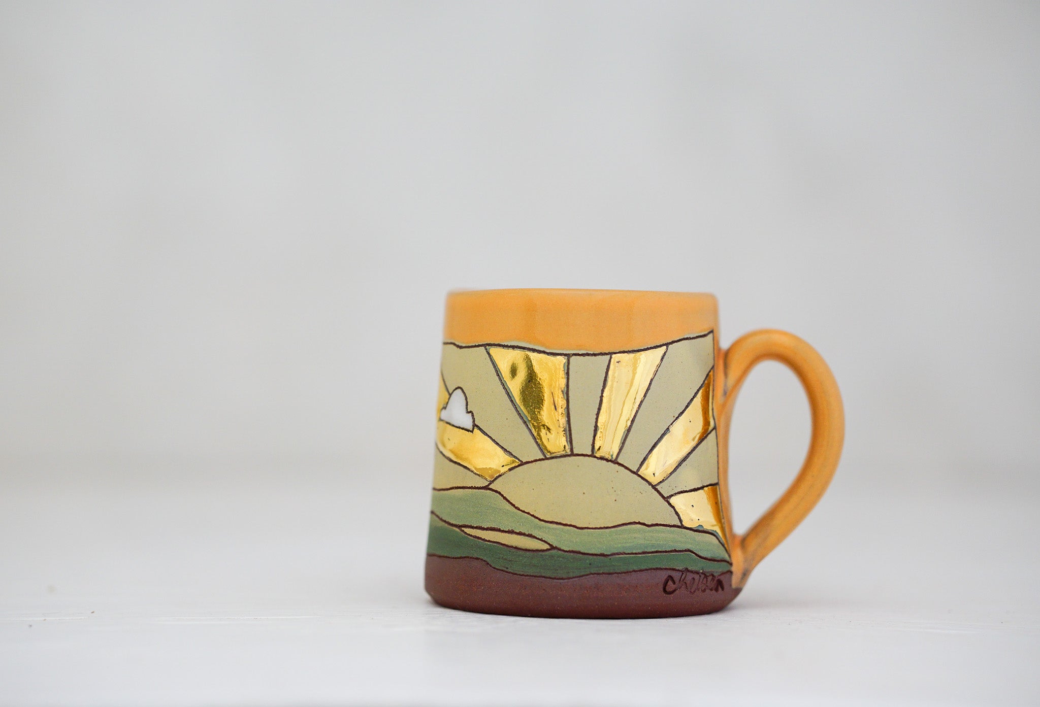 GOLD Sunburst Tiny mug in TangX
