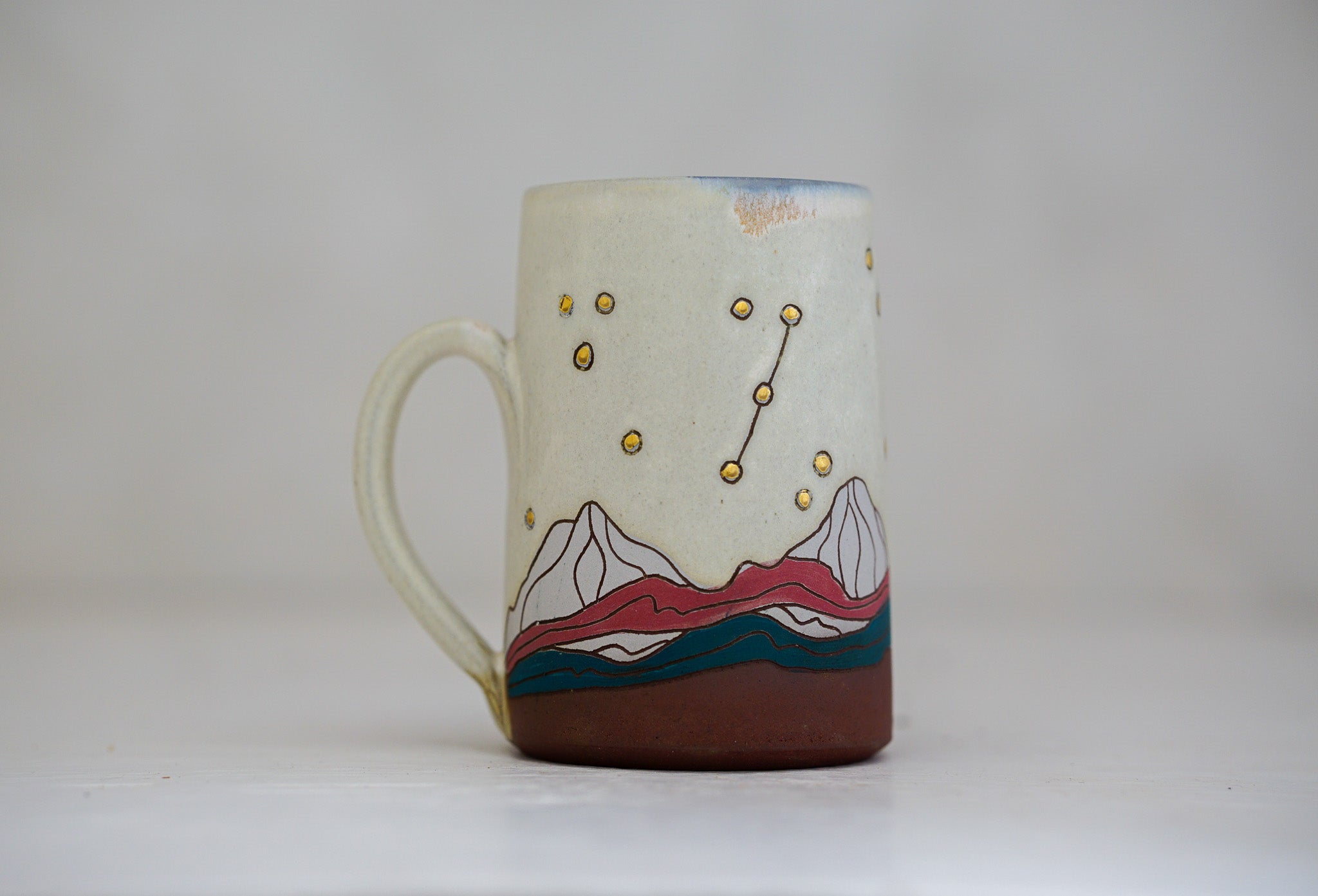 GOLD E Teton Tall mug in Bone