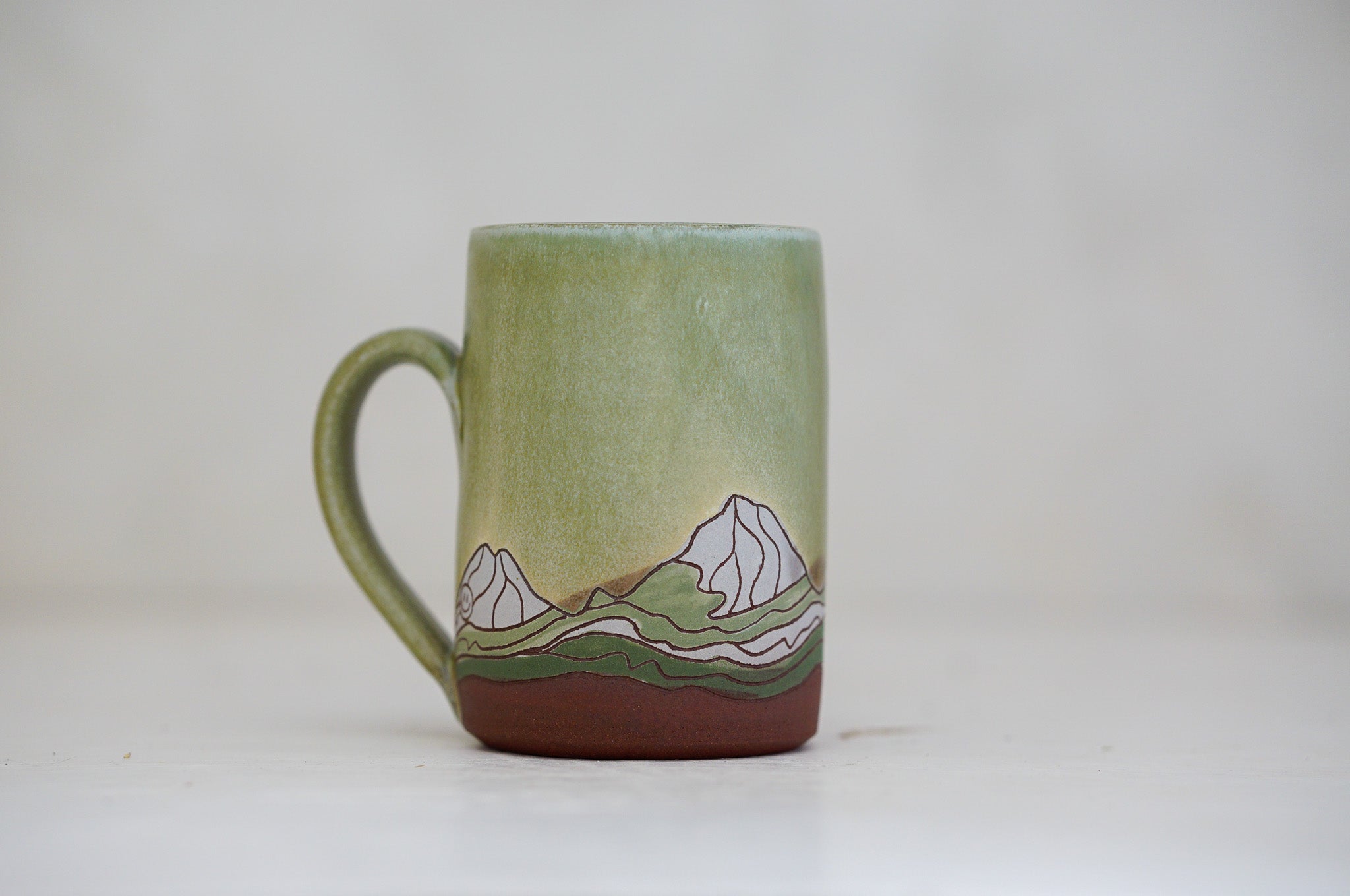 E Teton Tall-ish mug in Sage