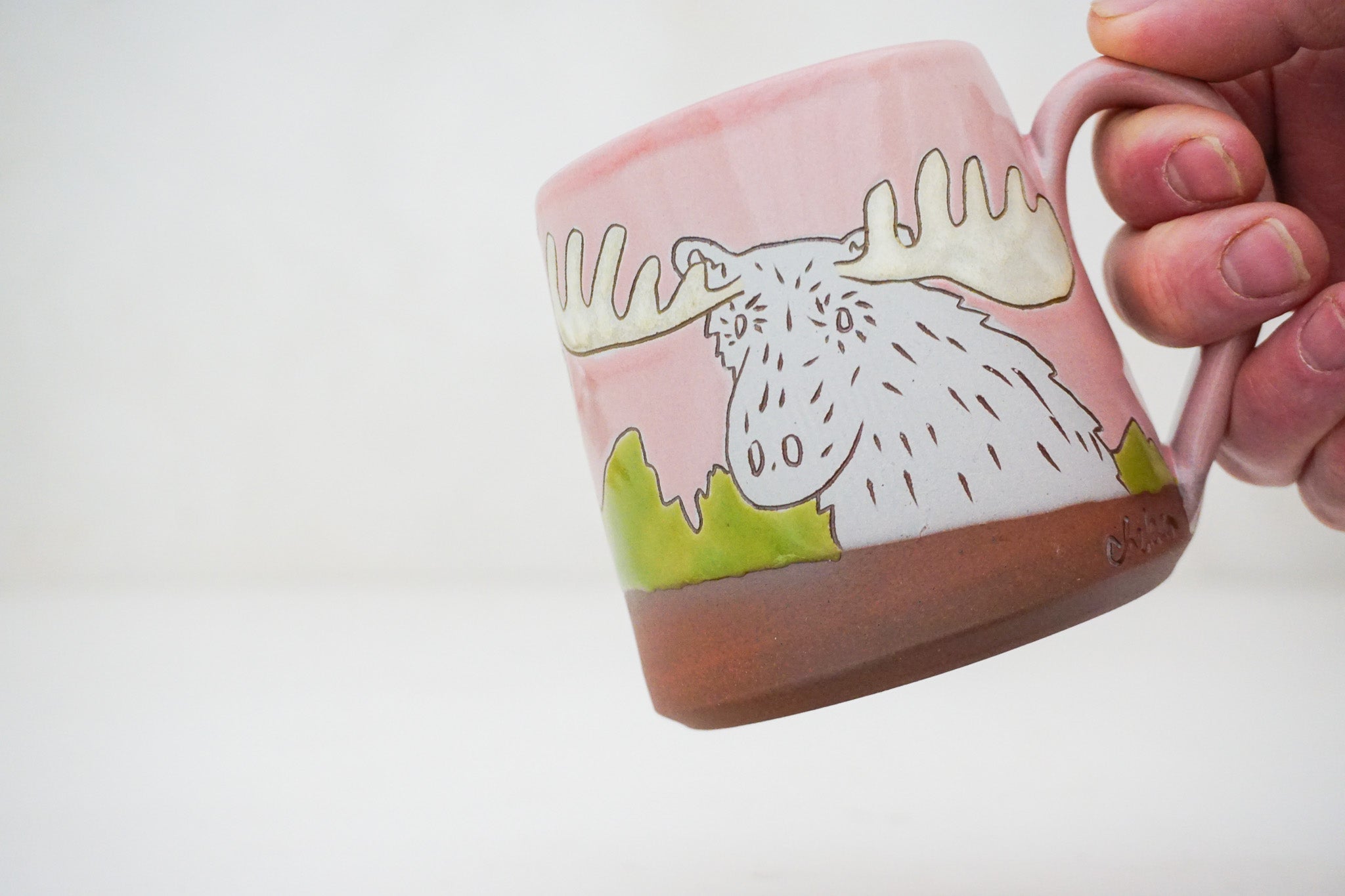 Moose E Teton mug in Pink