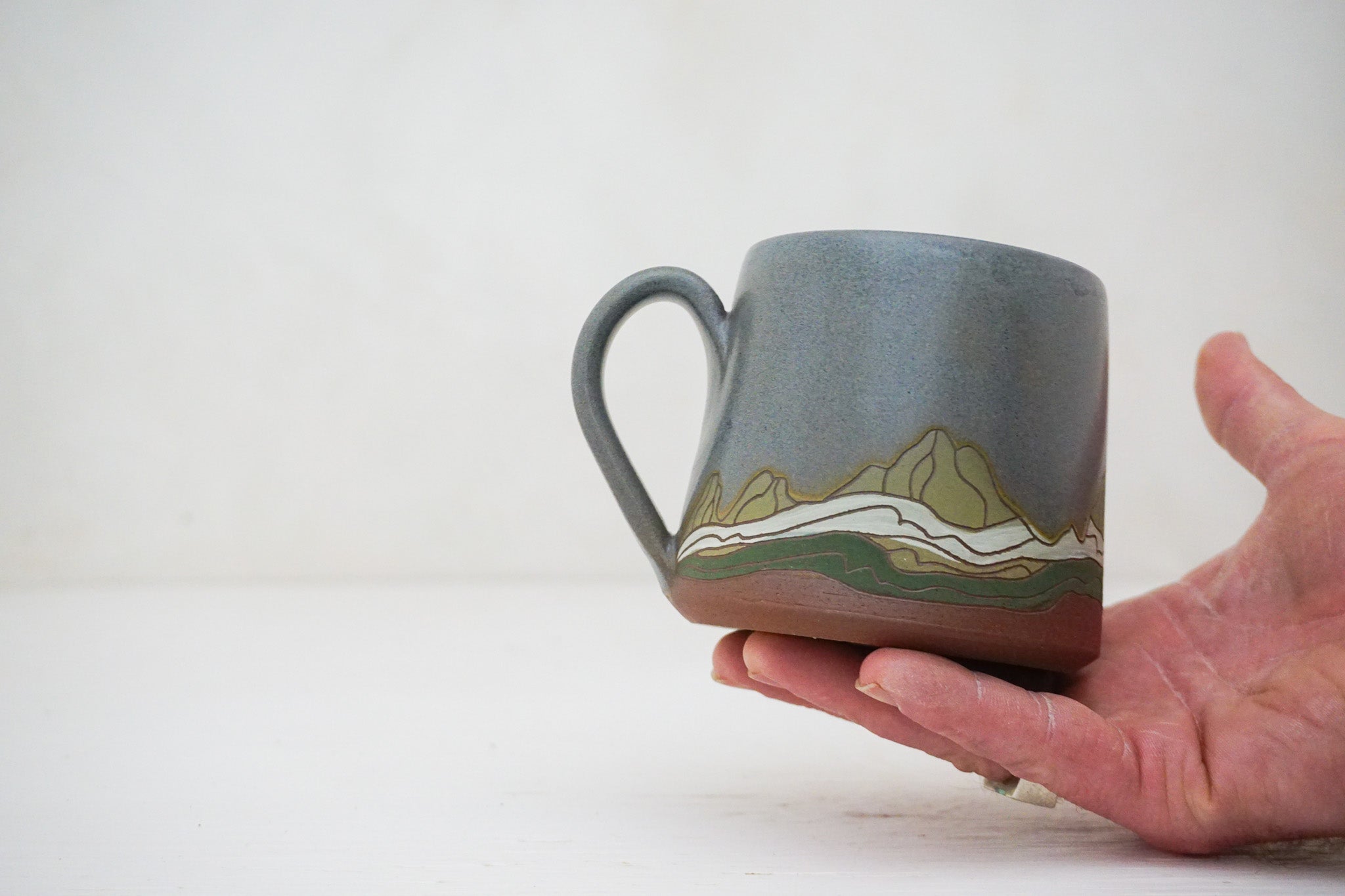 E Teton greens mug in Stone