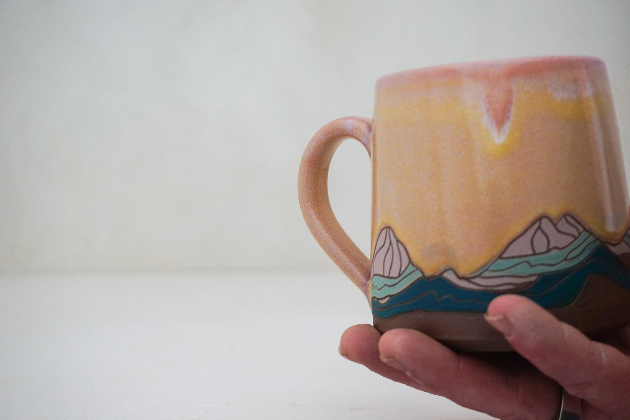 W Teton Sunrise mug in Alpenglow 2