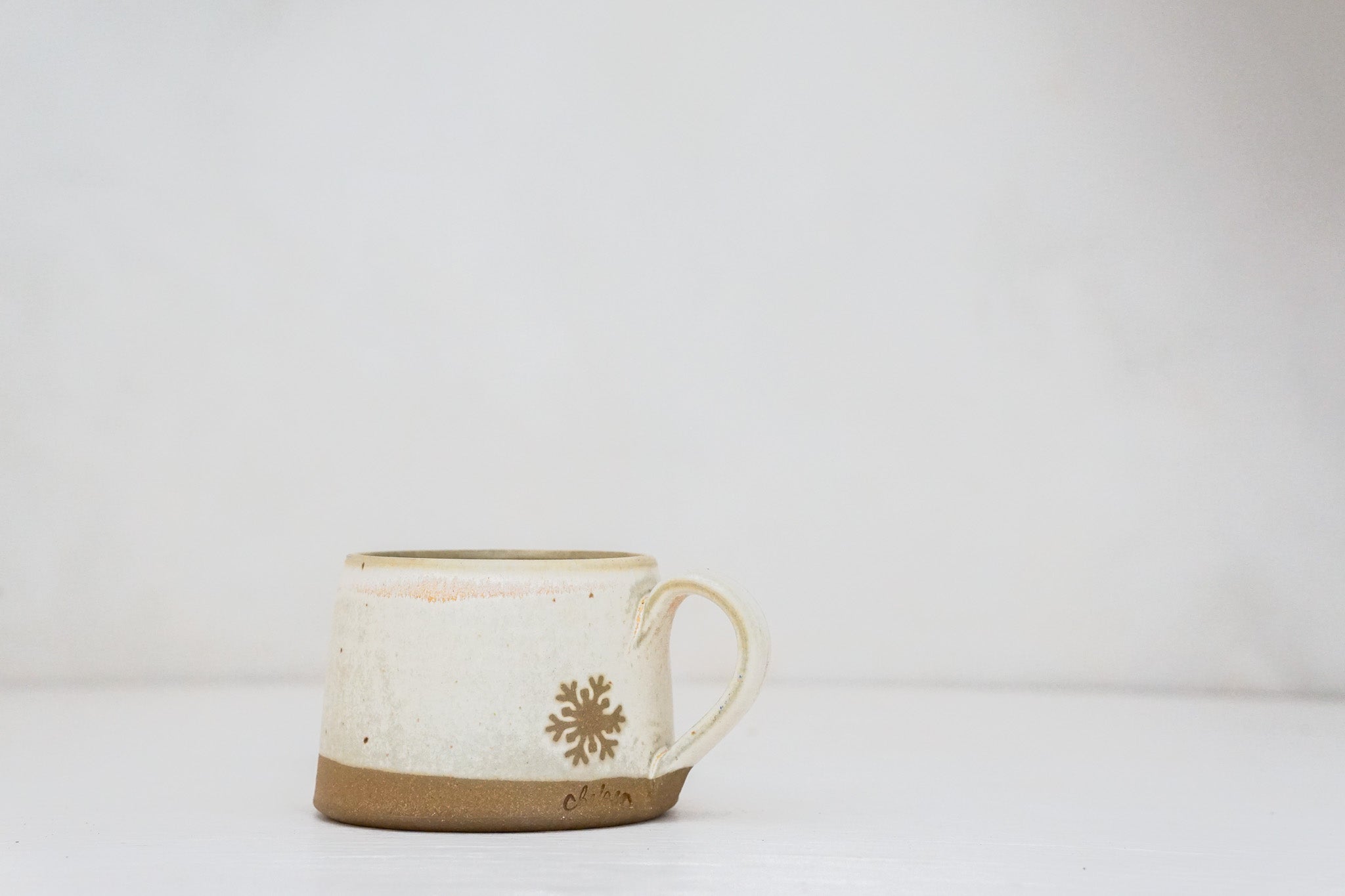 Plains Snowflake short mug in Bone