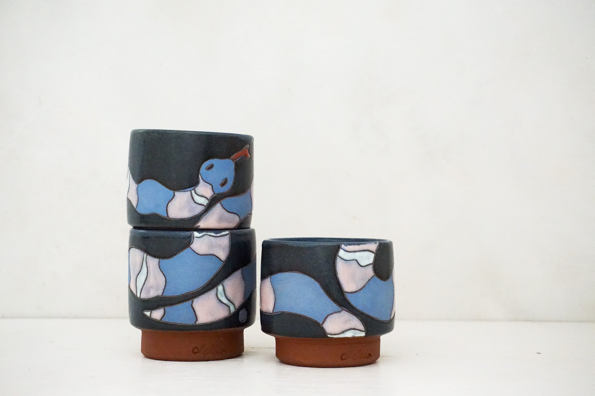 Snake Stacker cups in Darby