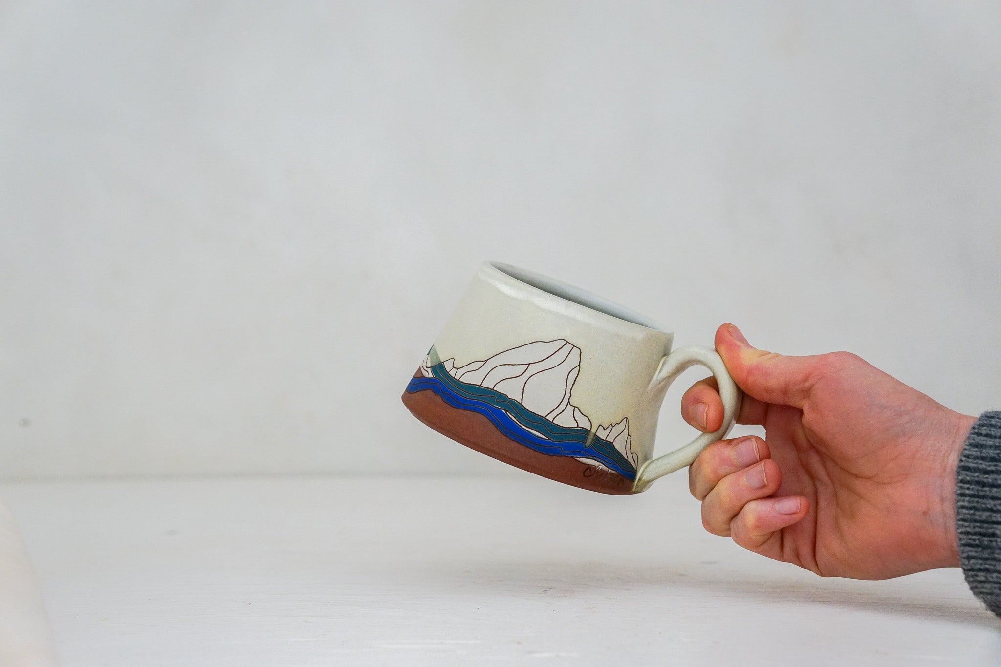 E Teton short mug in Bone