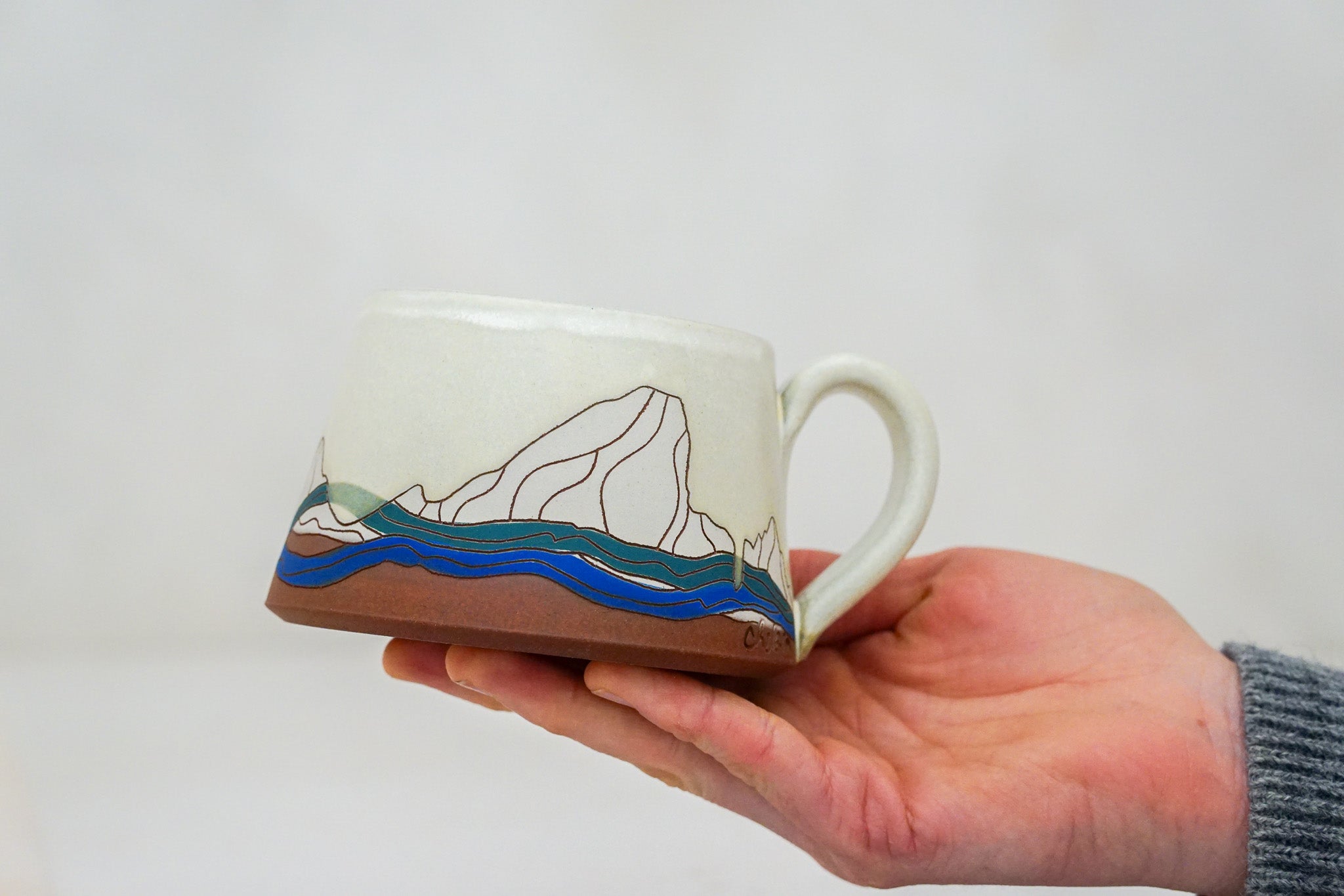E Teton short mug in Bone