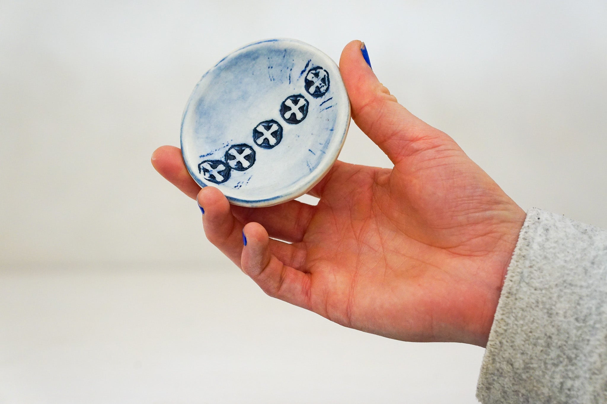 Eucalyptus cobalt ring dish 2