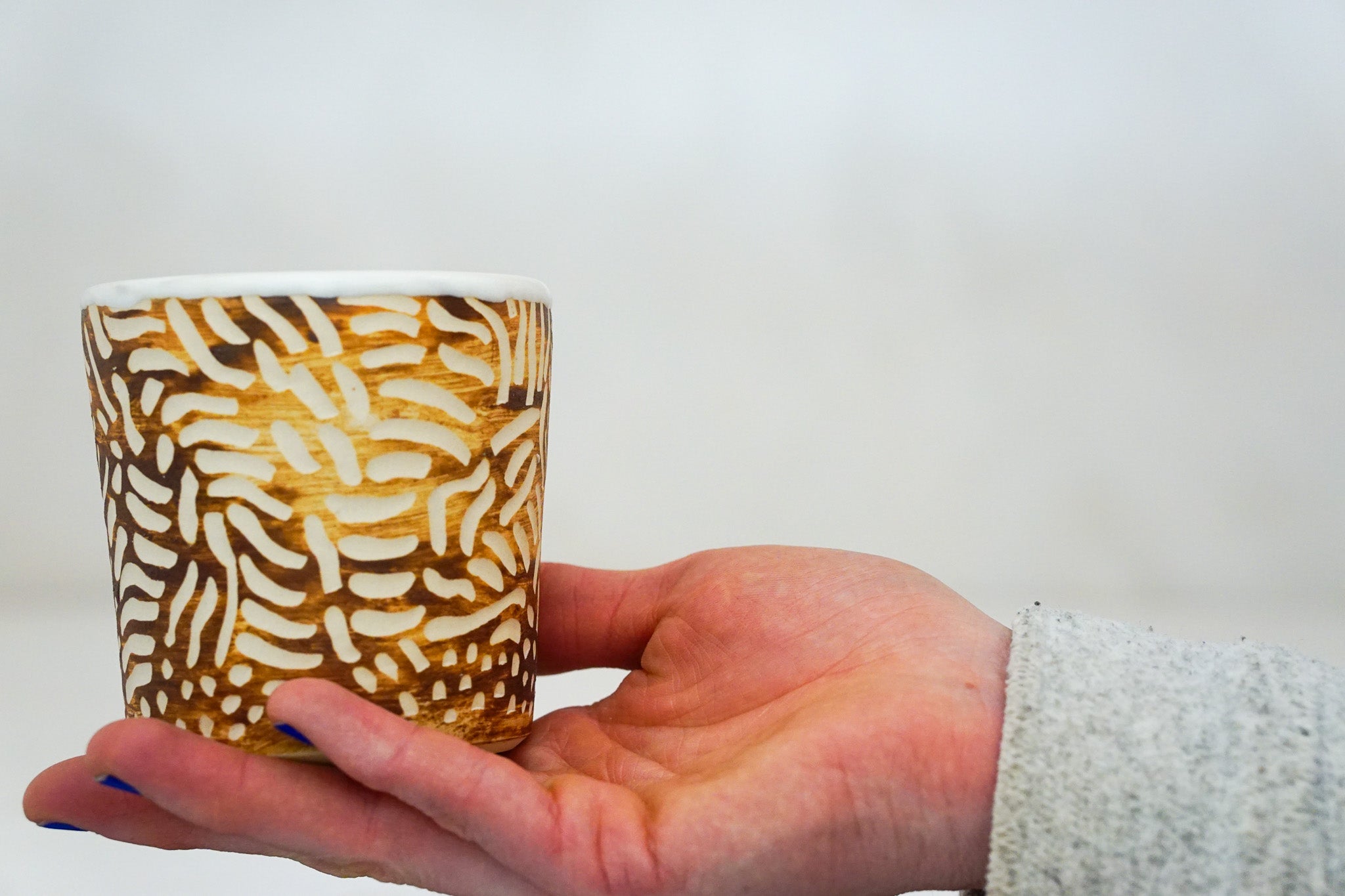 Carved cup