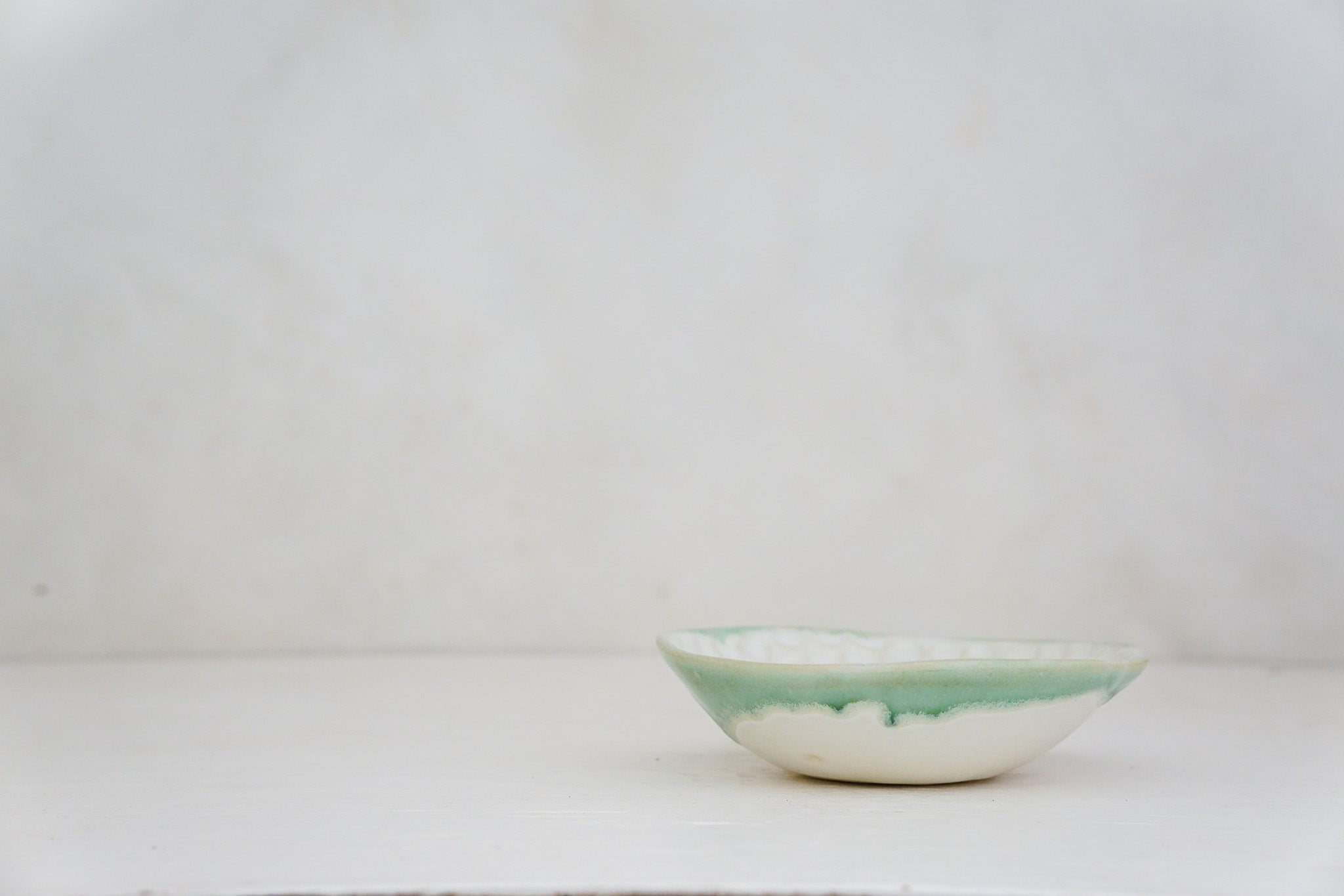 Handbuilt Thumbprint bowl in White