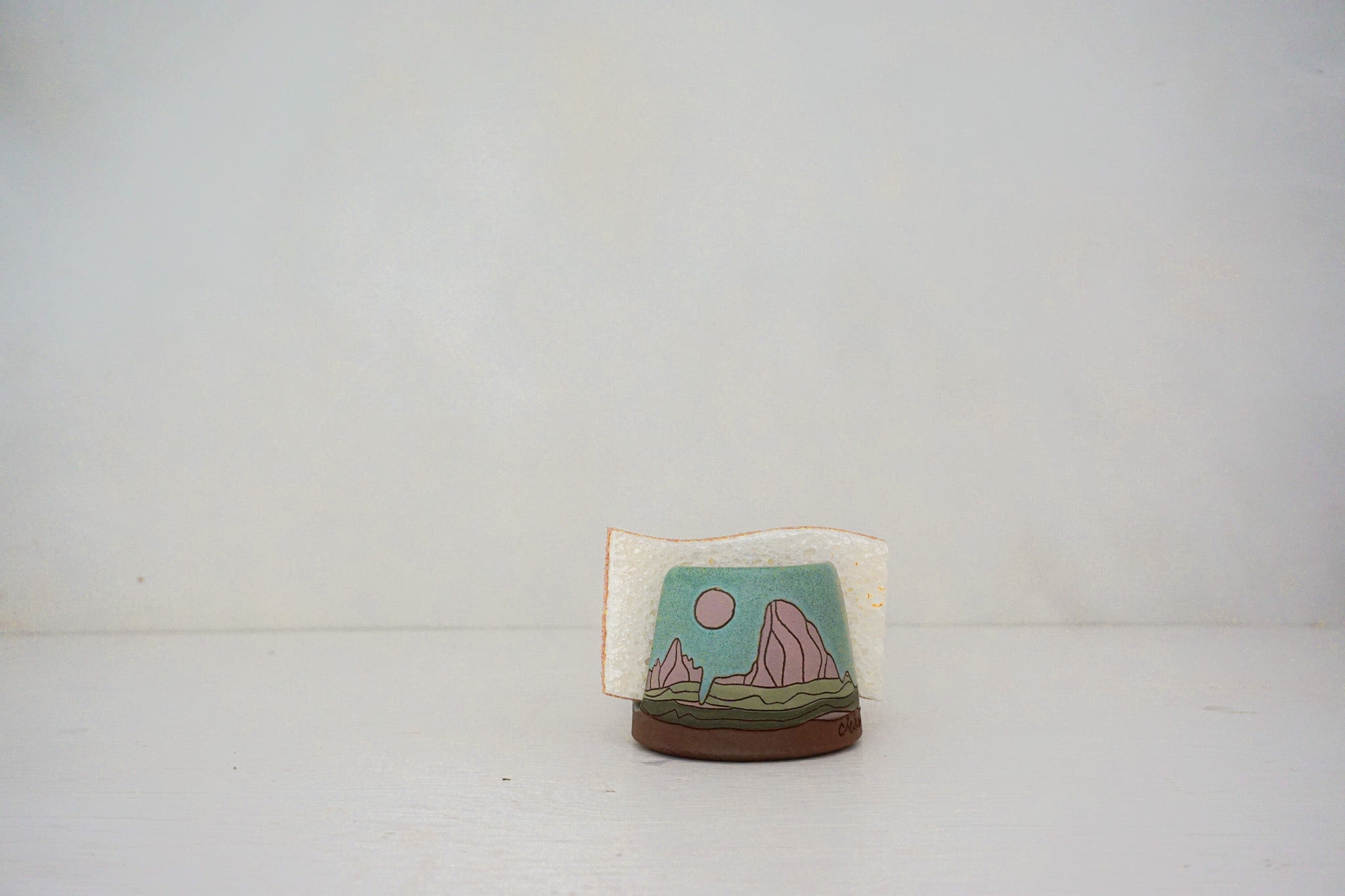 W Teton pinks Sponge holder in LAKE