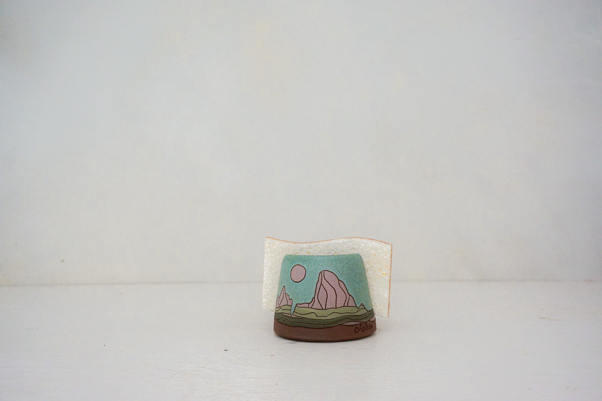 W Teton pinks Sponge holder in LAKE