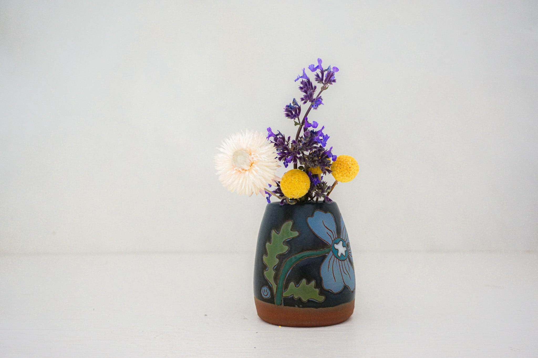 Blue Flower vase in DARBY