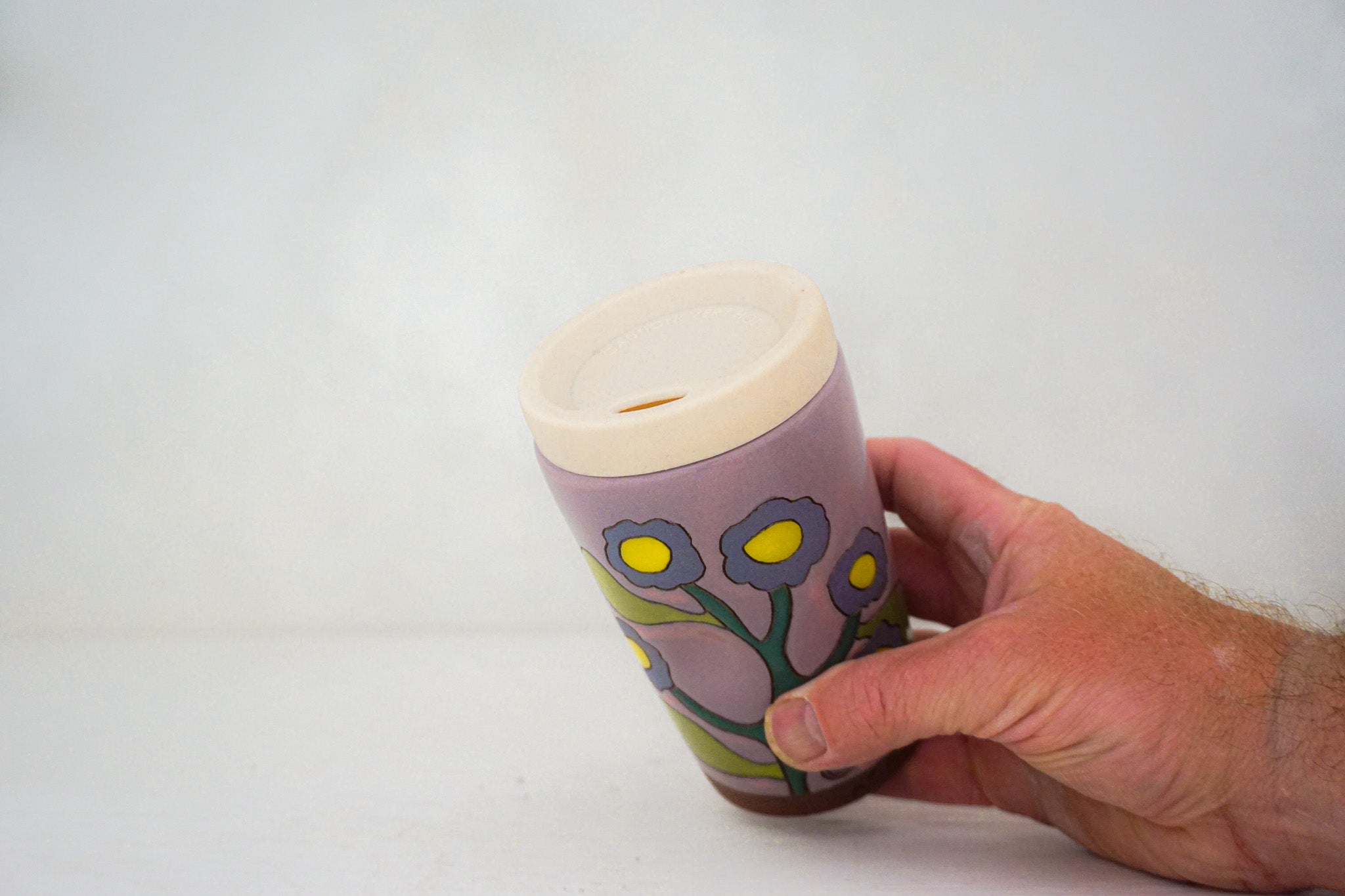 Flower Travel cup in BUBBLEGUM
