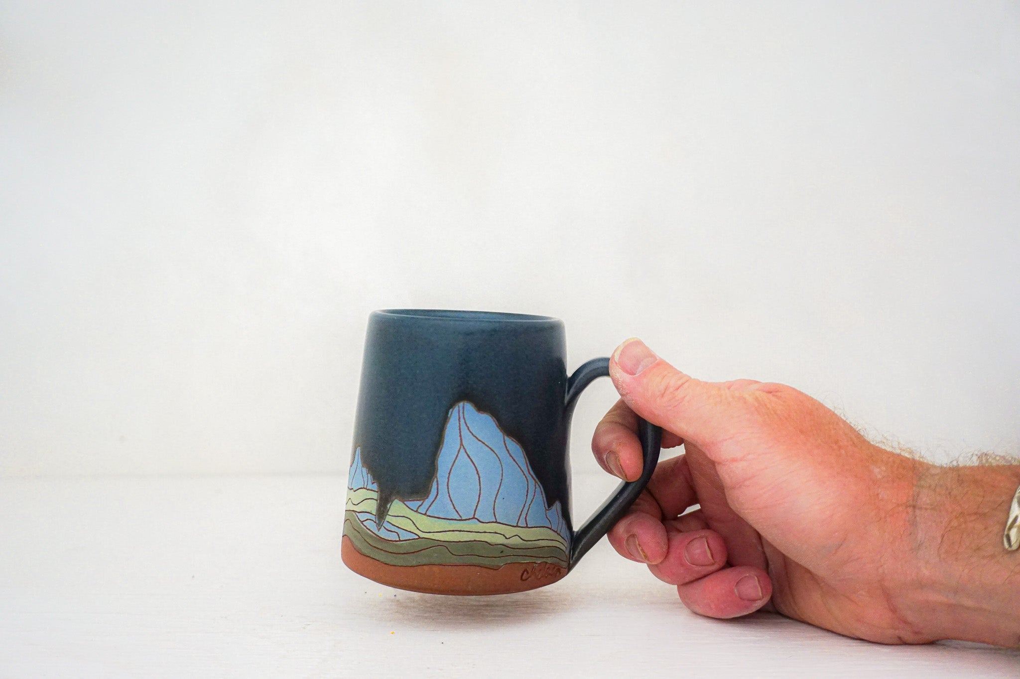 W Teton blue mug in DARBY