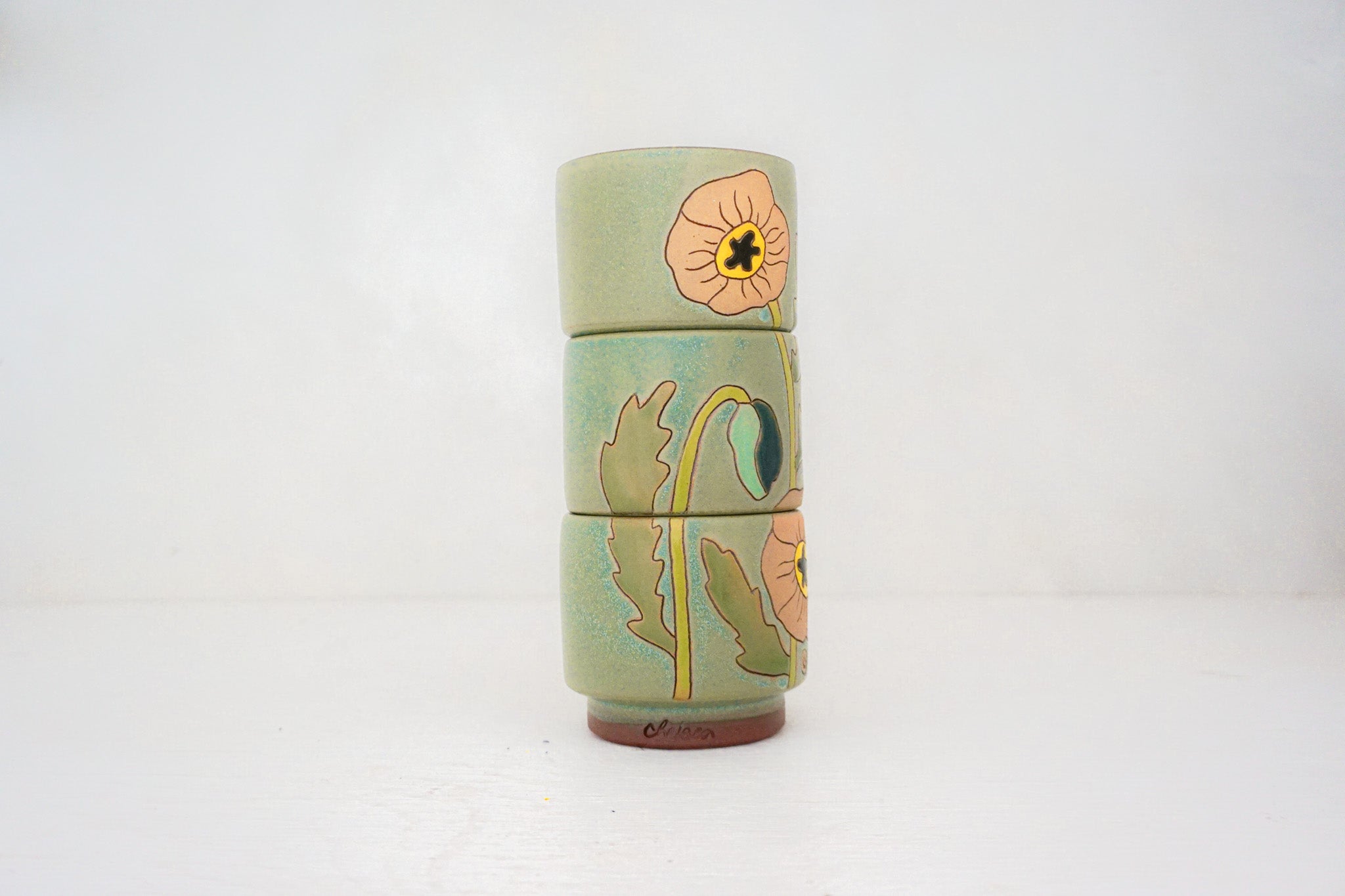 Poppy Stackers cups in LAKE
