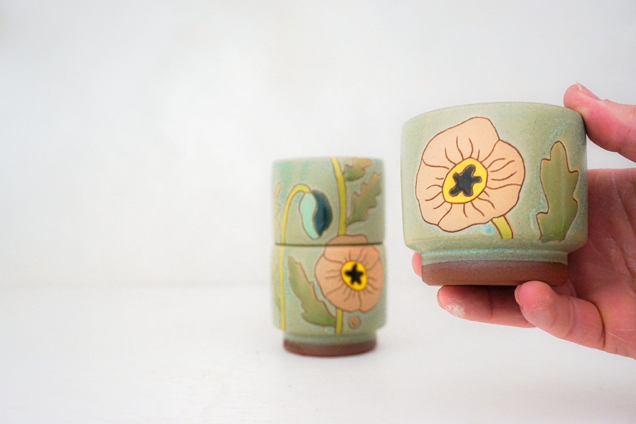 Poppy Stackers cups in LAKE