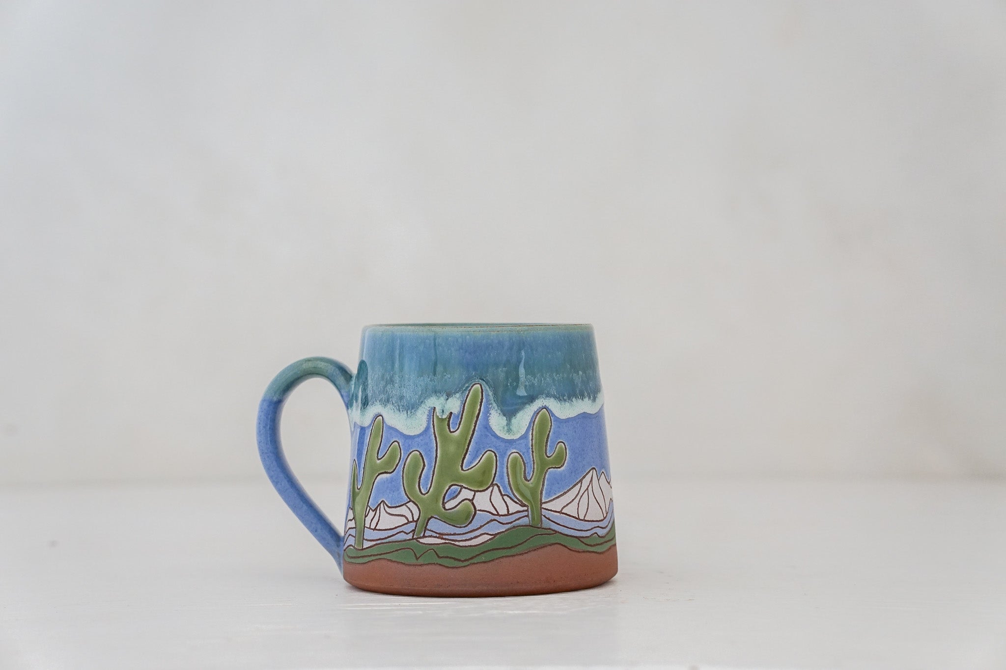 Saguaro National Park Mug in Periwinkle Dip 1
