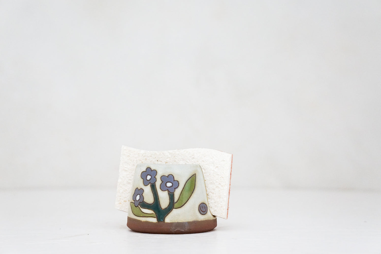 Forget-me-not sponge holder in BONE